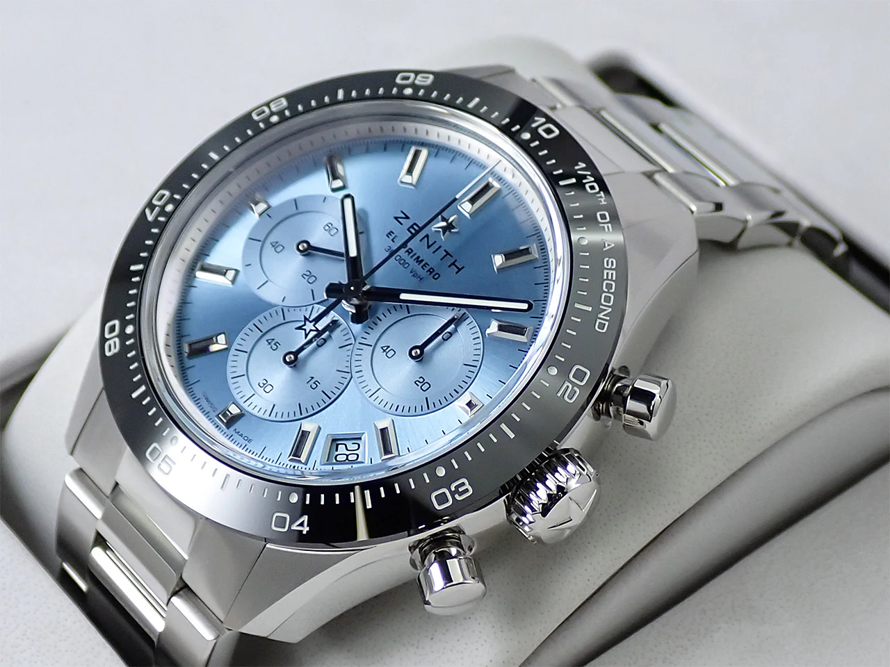 ゼニス クロノマスター スポーツ ヨシダ スペシャル エディション Ref.03.3105.3600/52.M3100 アクアブルー文字盤 極美品 6TSHJHXM - Image 4