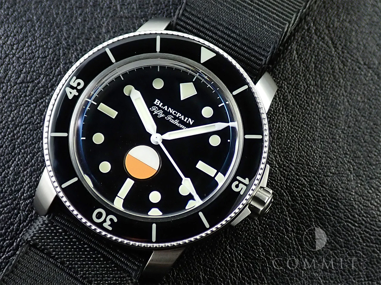 ブランパン フィフティ ファゾムス MIL-SPEC HODINKEE Ref.5008-11B30-NABA ブラック文字盤 極美品 6UCAL316 - Image 12