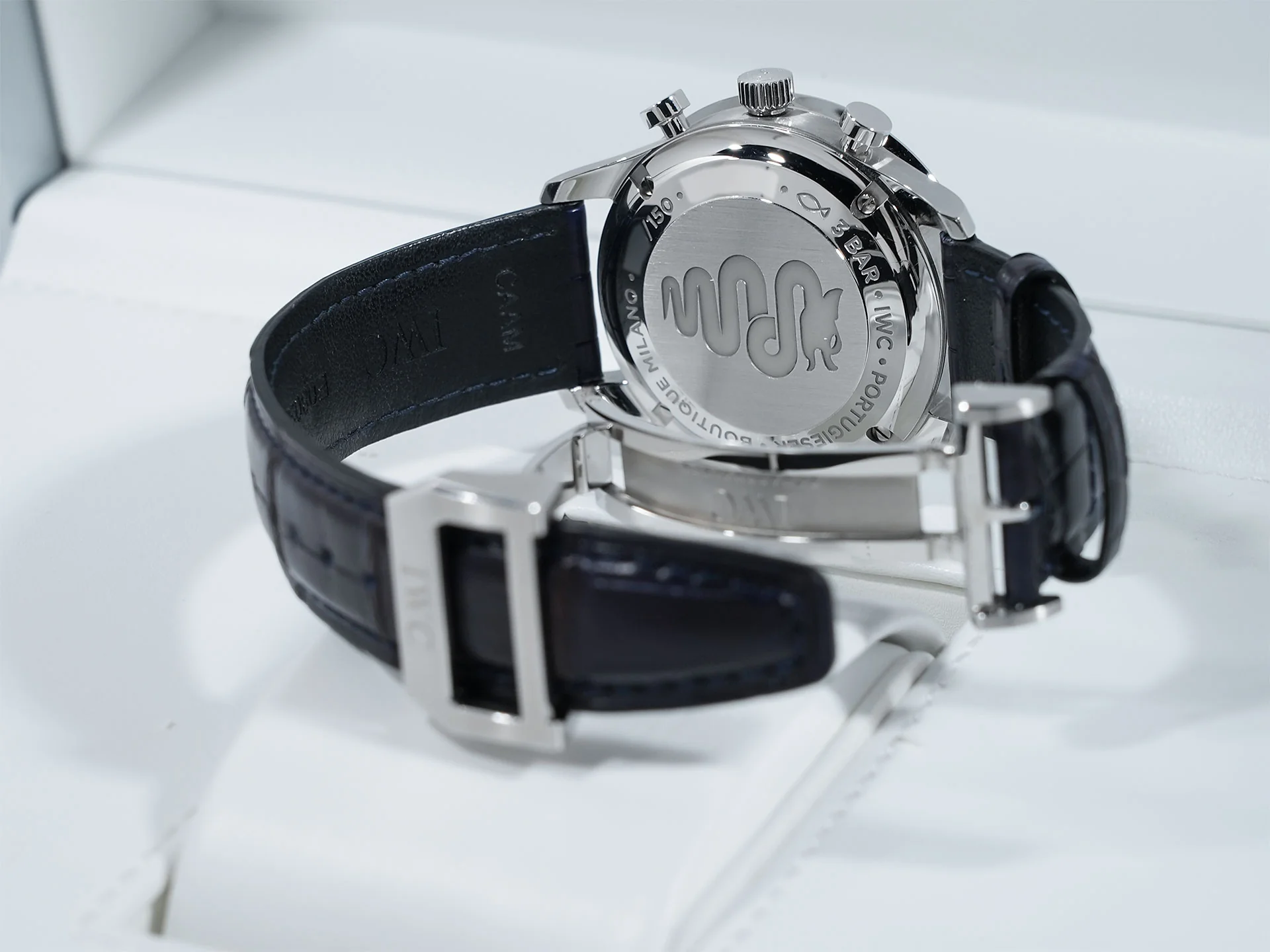 IWC ポルトギーゼ クロノグラフ ラトラパンテ ブティック ミラノ Ref.IW371222 SS ブルー文字盤 中古 757advm9 - Image 8