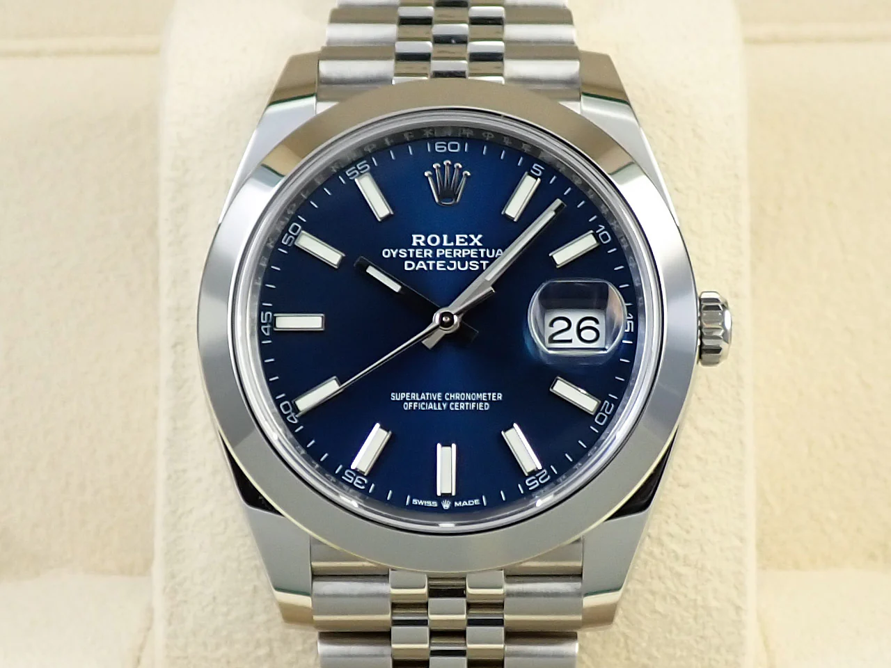 ロレックス デイトジャスト41 Ref.126300 ステンレススチール ブライトブルー文字盤 ジュビリーブレスレット 美品 7F184395 - Image 2