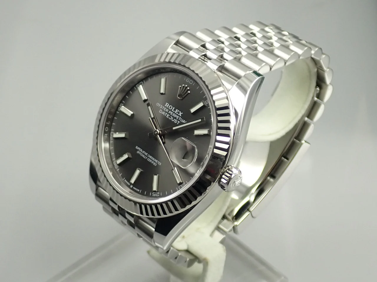 ロレックス デイトジャスト41 Ref.126334 ステンレススチール/ホワイトゴールド スレート文字盤 ジュビリーブレスレット 中古 7H2JC192 - Image 4