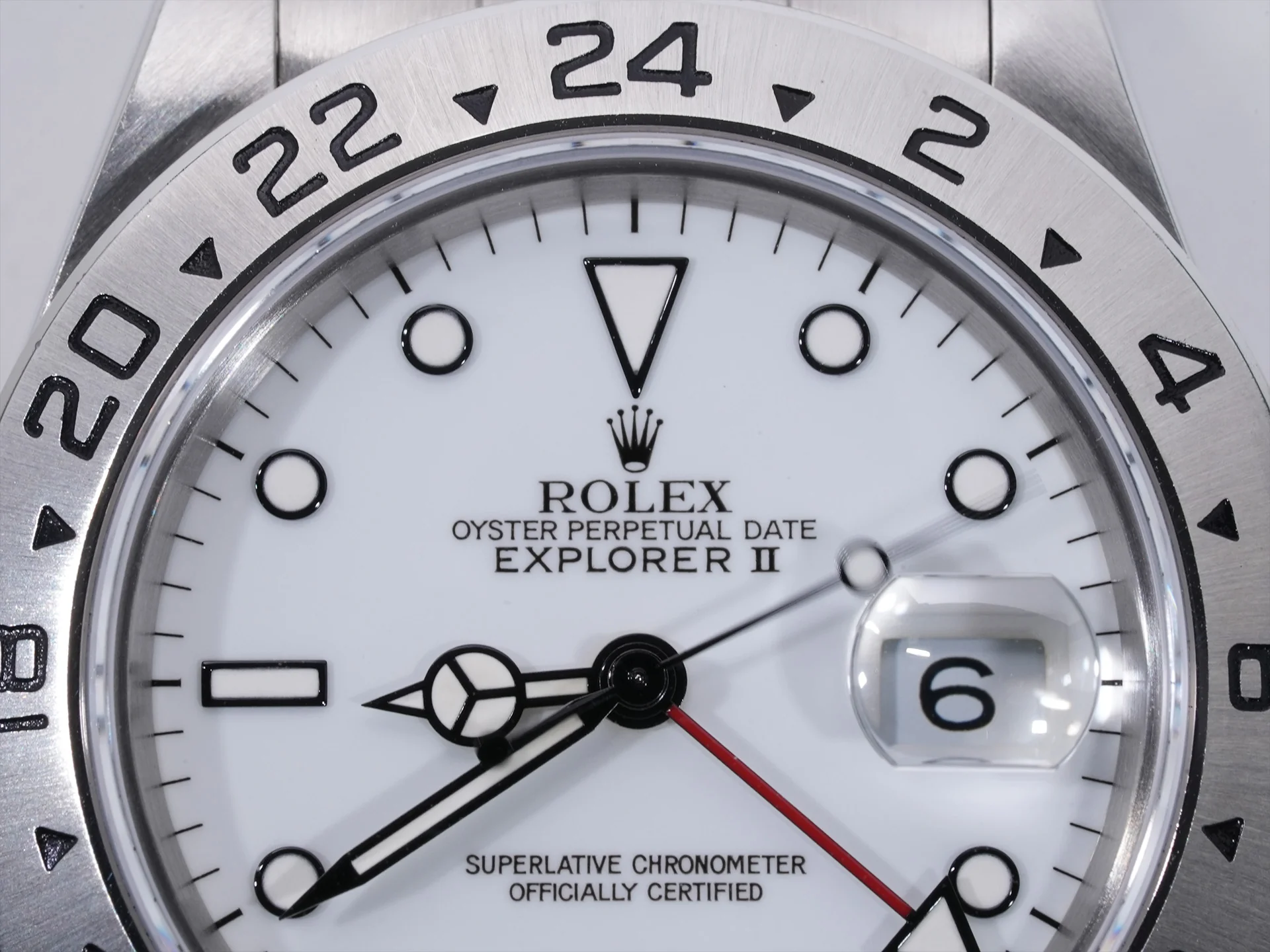 ロレックス エクスプローラーII Ref.16570 ステンレススチール ホワイト文字盤 オイスターブレスレット 中古 7mhrm9py - Image 13