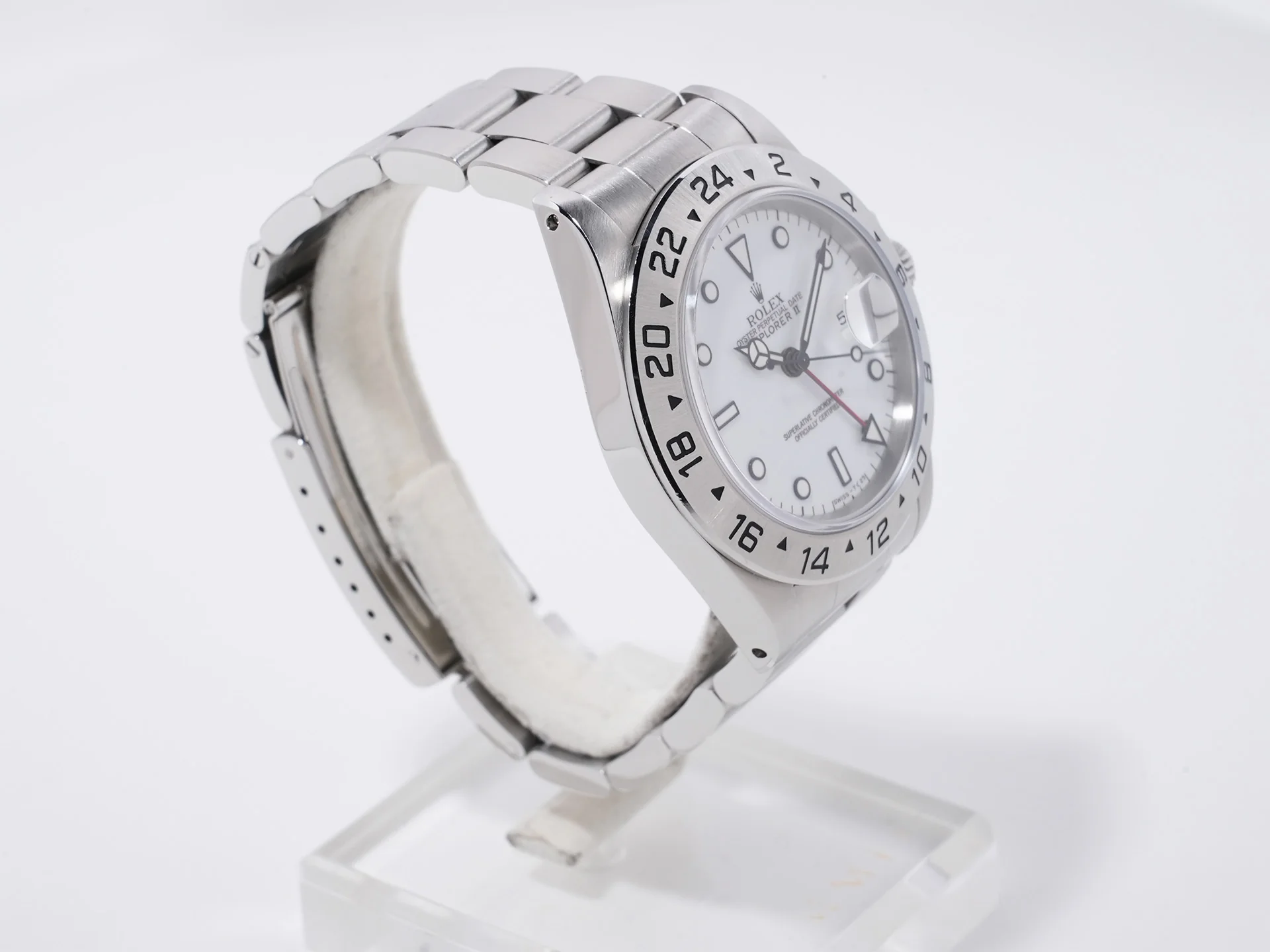ロレックス エクスプローラーII Ref.16570 ステンレススチール ホワイト文字盤 オイスターブレスレット 中古 7mhrm9py - Image 5