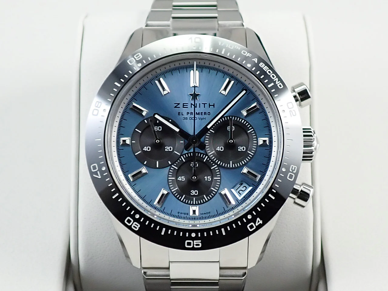 ゼニス クロノマスター スポーツ ヨシダ スペシャル エディション Ref.03.3104.3600/54.M3100 アクアブルー文字盤 未使用 7MY6Y5Z1 - Image 2