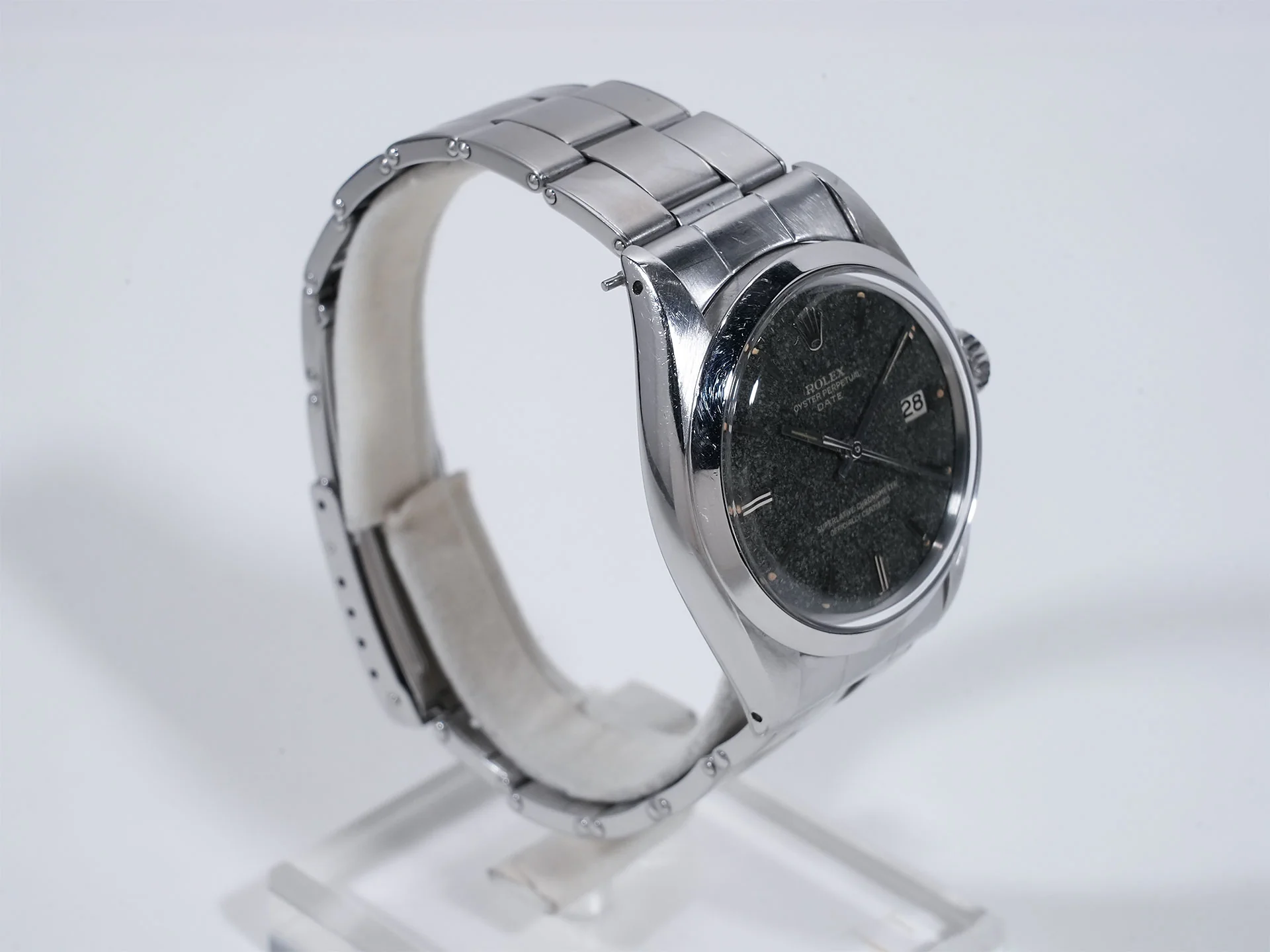 ロレックス オイスターパーペチュアル デイト Ref.1500 ステンレススチール ブラック文字盤 - Image 5