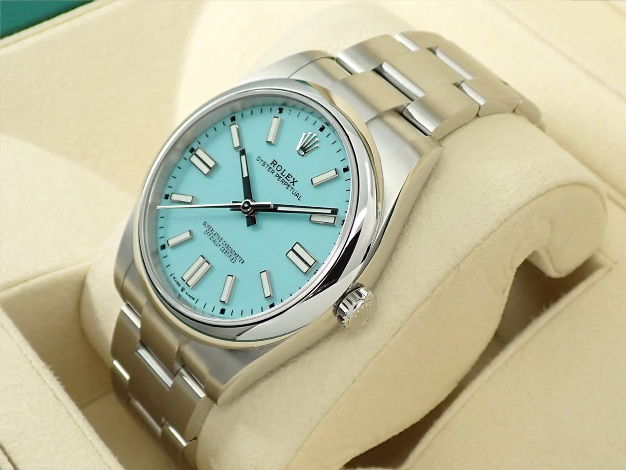 ロレックス オイスターパーペチュアル41 Ref.124300 ステンレススチール ターコイズ文字盤 - Image 4
