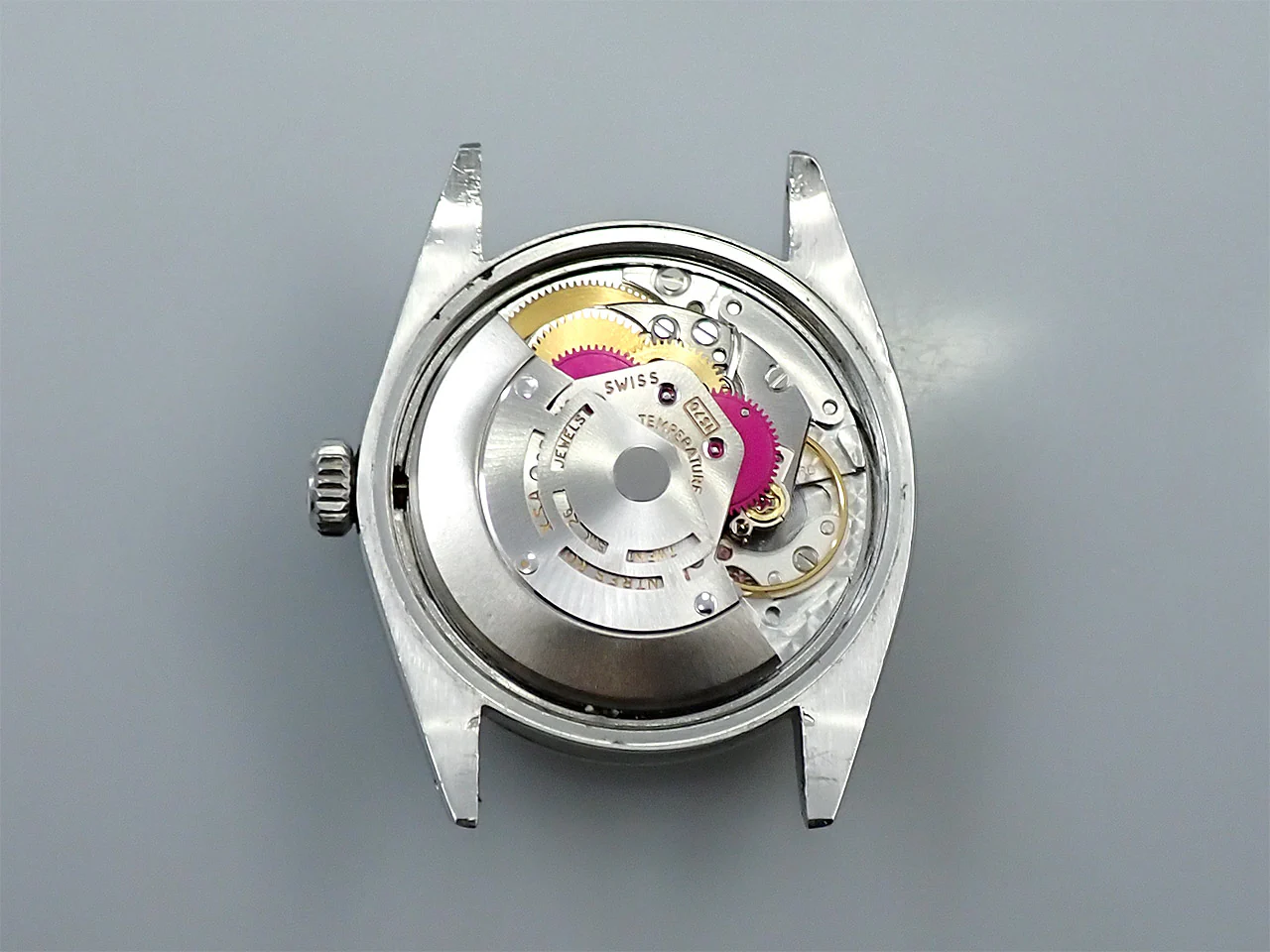 ロレックス オイスターパーペチュアル デイト Ref.1500 ステンレススチール トロピカルミラー文字盤 中古 8295LP4S - Image 12