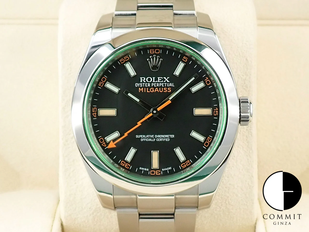 ロレックス ミルガウス Ref.116400GV ステンレススチール ブラック文字盤