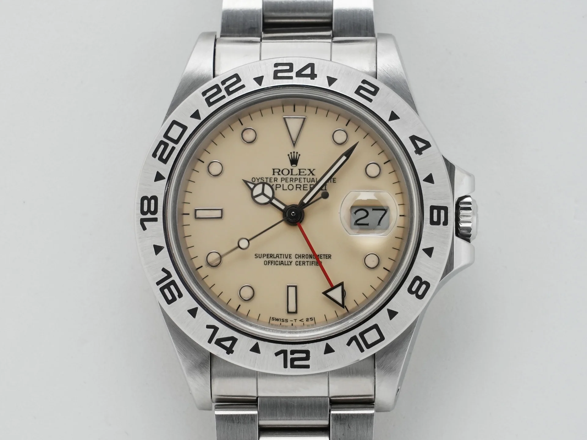 ロレックス エクスプローラーII Ref.16550 ステンレススチール アイボリー文字盤 オイスターブレスレット 中古 8br2kbvp - Image 2