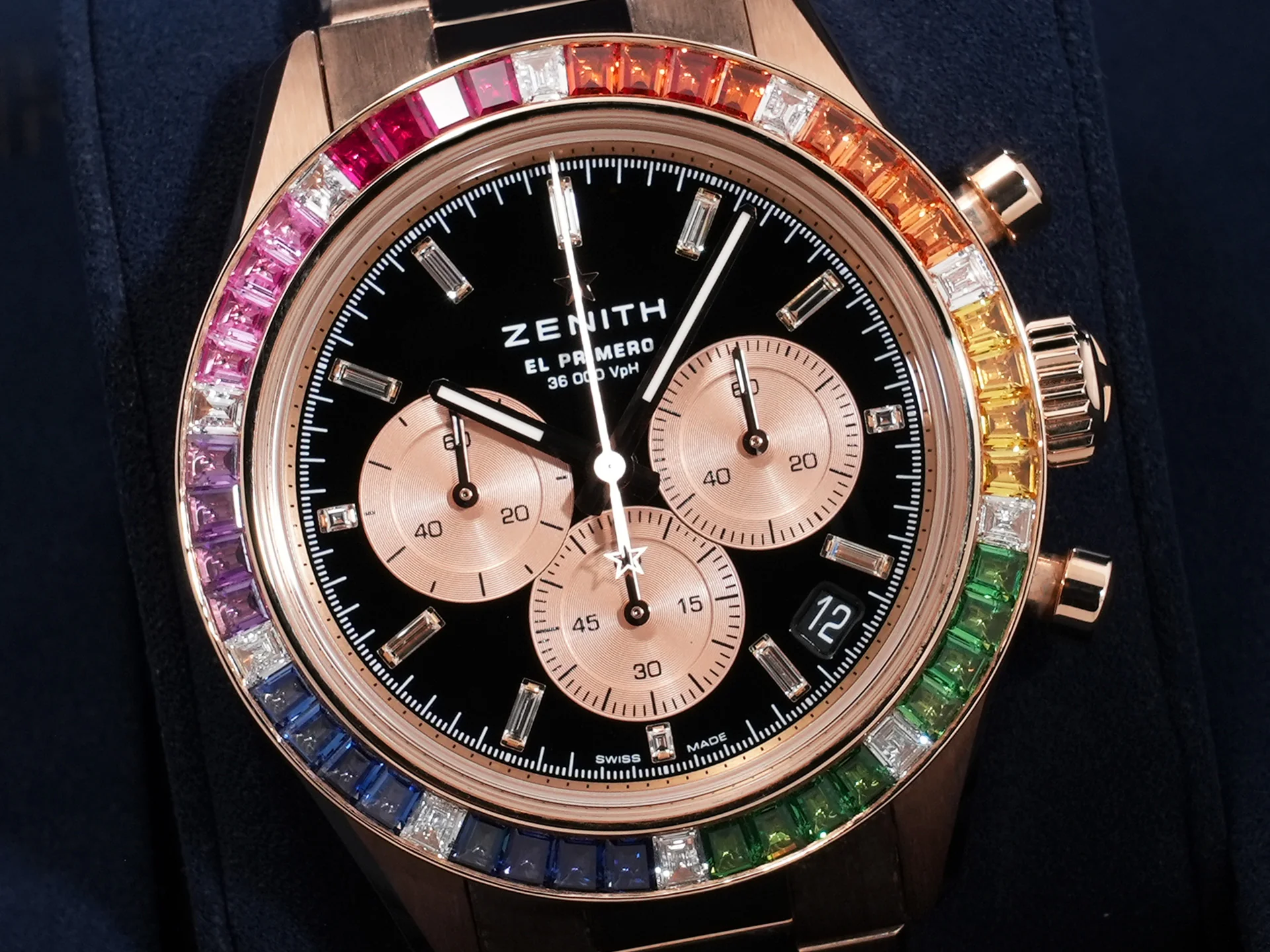 ゼニス クロノマスター スポーツ ヨシダスペシャル Ref.22.3103.3600/21.M3100 ローズゴールド ブラックラッカー文字盤 美品 8dn4u9kr - Image 3