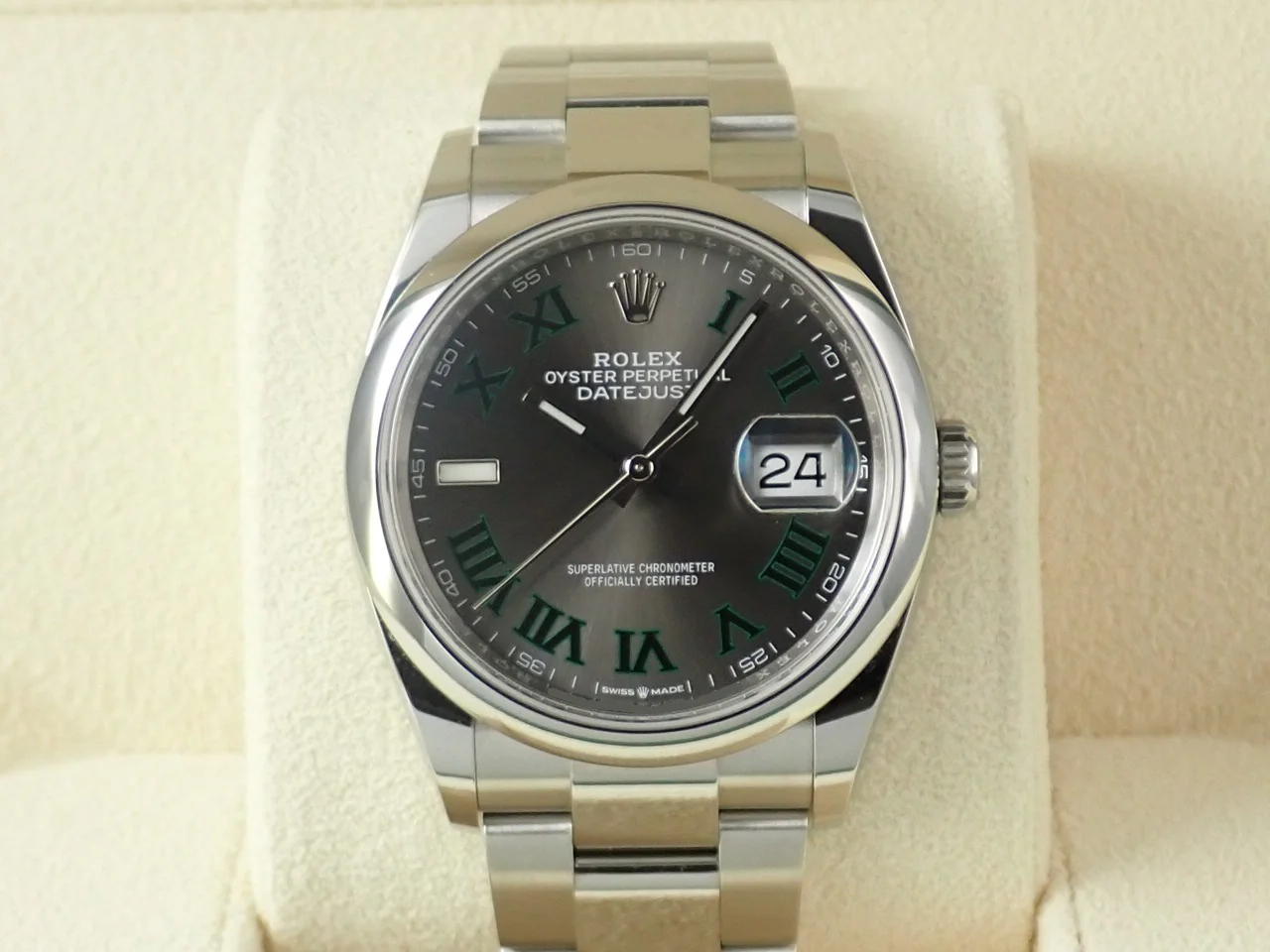 ロレックス デイトジャスト36 Ref.126200 ステンレススチール スレートローマン文字盤 オイスターブレスレット 未使用 8LPT3140 - Image 2