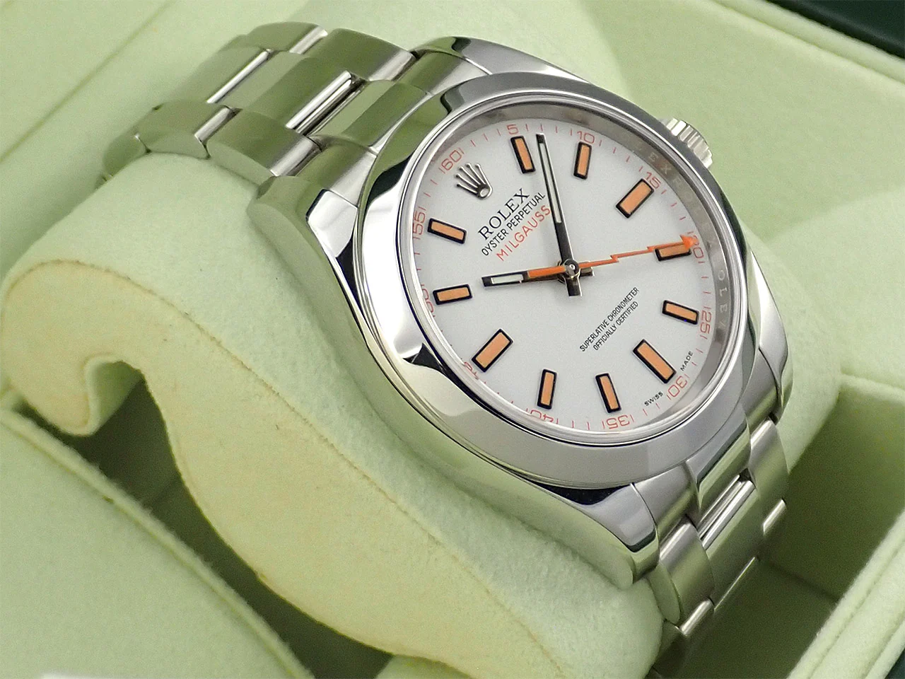 ロレックス ミルガウス Ref.116400 ステンレススチール ホワイト文字盤 - Image 5