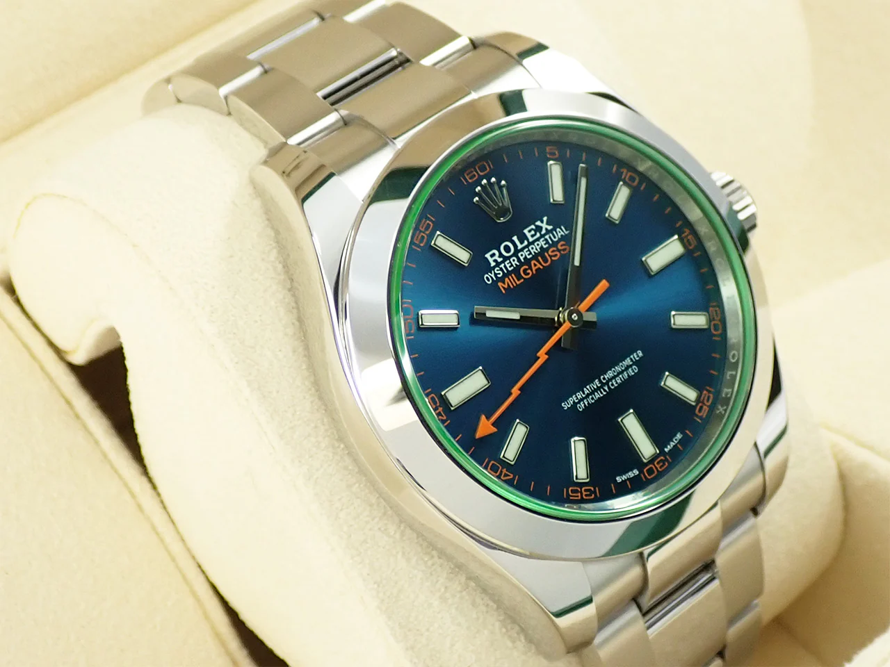ロレックス ミルガウス Ref.116400GV ステンレススチール Zブルー文字盤 - Image 4