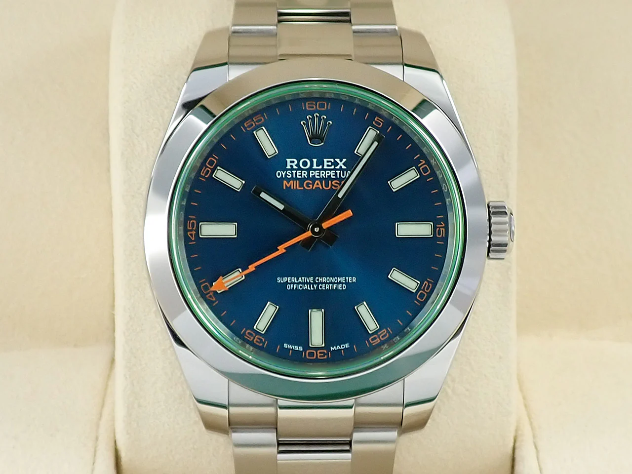 ロレックス ミルガウス Ref.116400GV ステンレススチール Zブルー文字盤 - Image 5