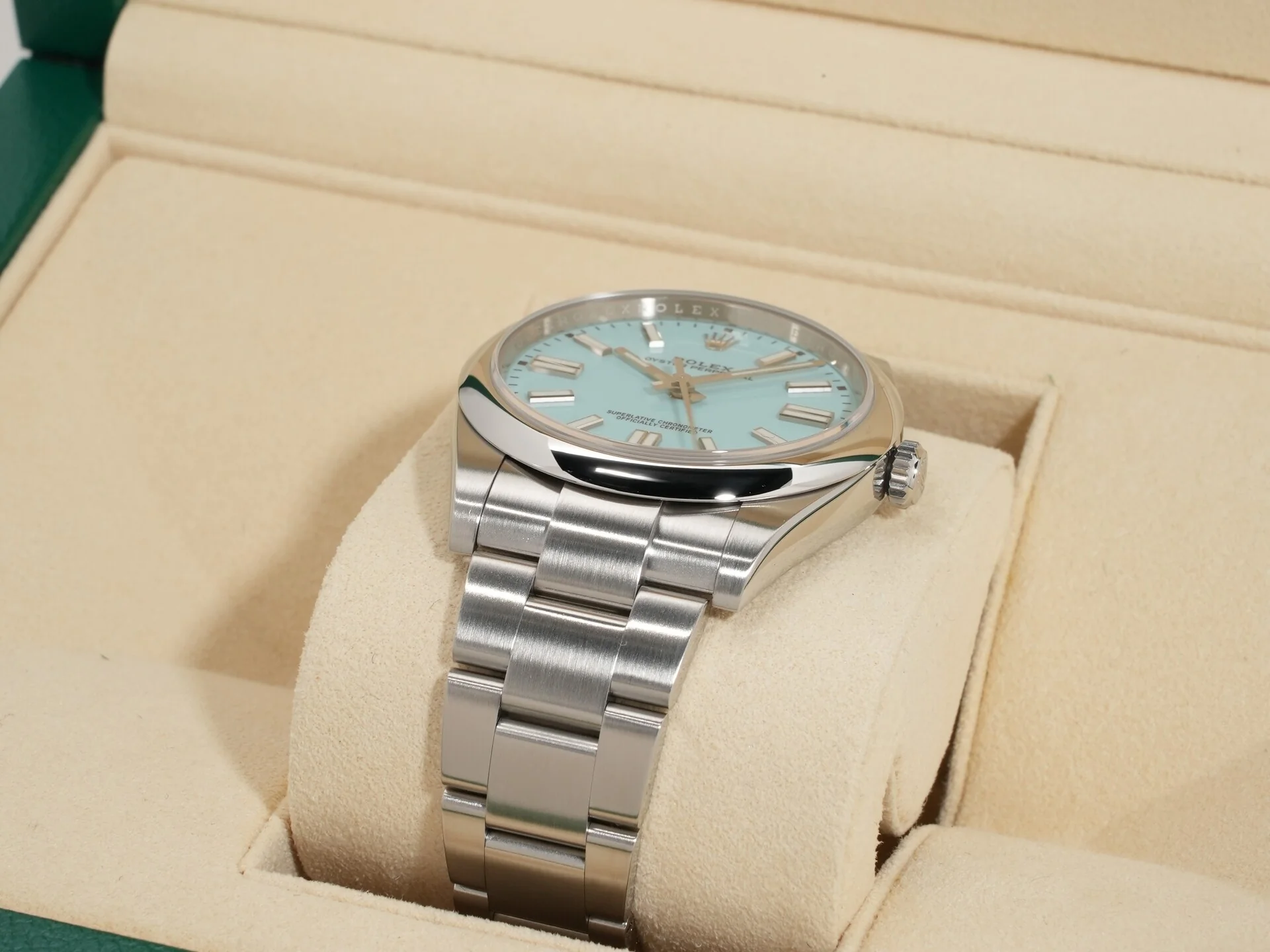 ロレックス オイスターパーペチュアル41 Ref.124300 ステンレススチール ターコイズ文字盤 - Image 6