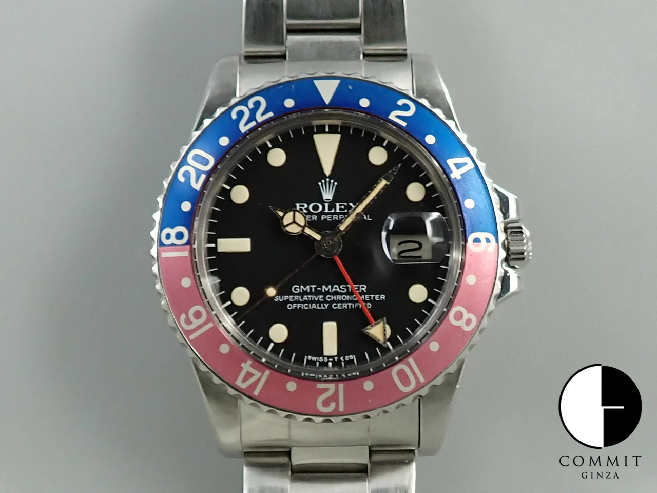 ロレックス GMTマスター Ref.1675 ステンレススチール ブラック文字盤 オイスターブレスレット