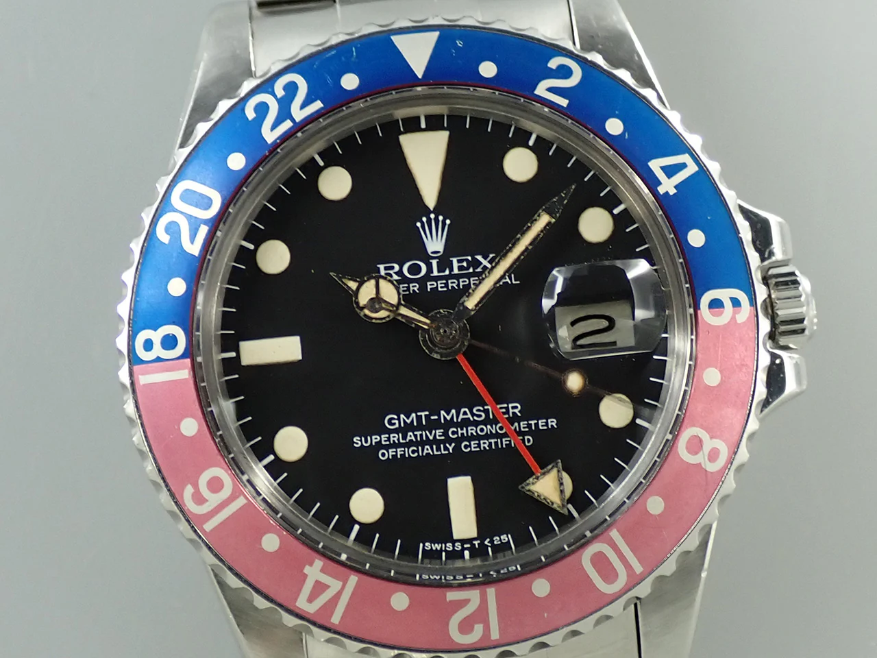 ロレックス GMTマスター Ref.1675 ステンレススチール ブラック文字盤 オイスターブレスレット - Image 3