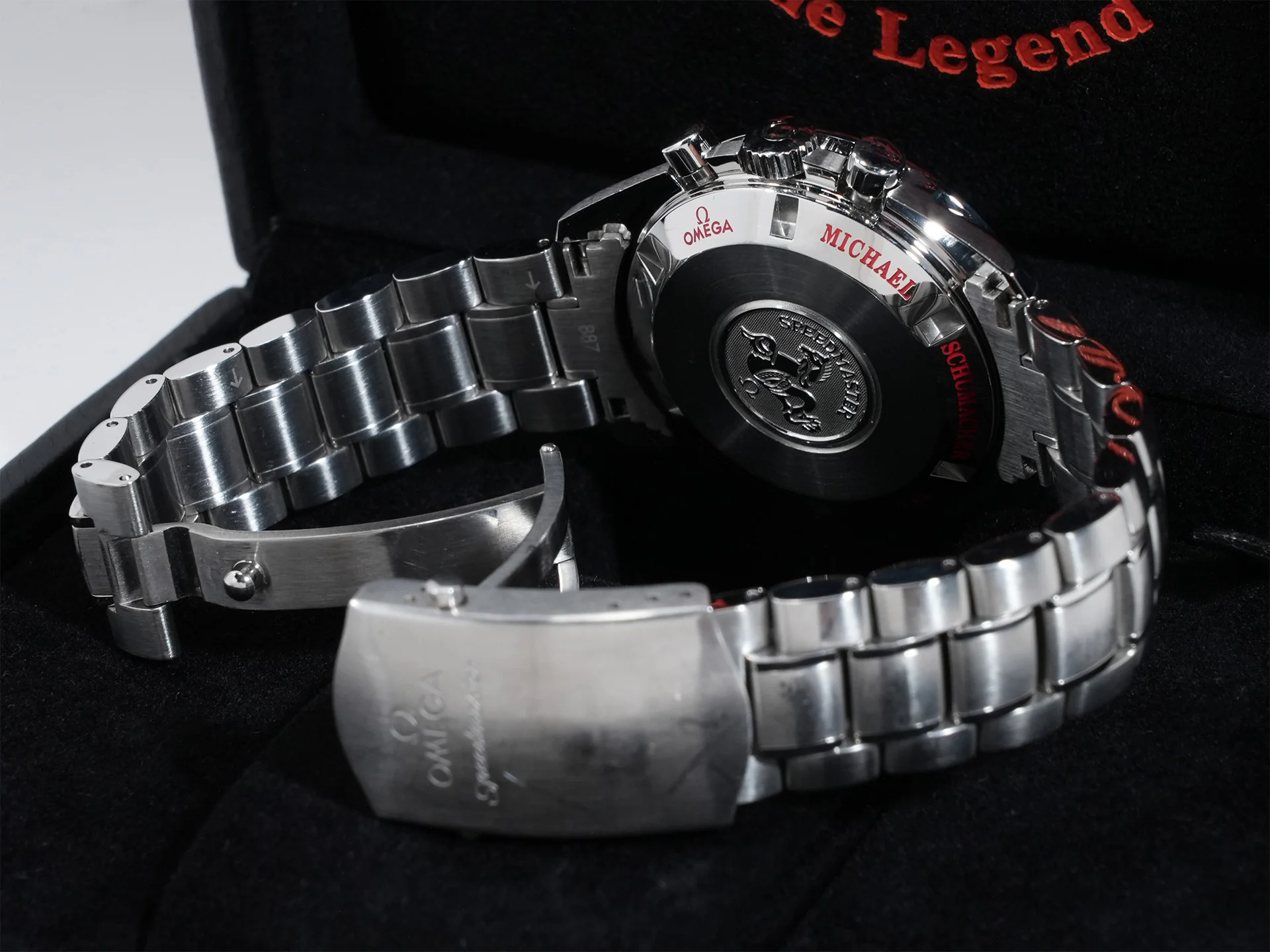 オメガ スピードマスター シューマッハ レジェンド Ref.3853.32 アイボリー×ブラック文字盤 中古 93ro395d - Image 8