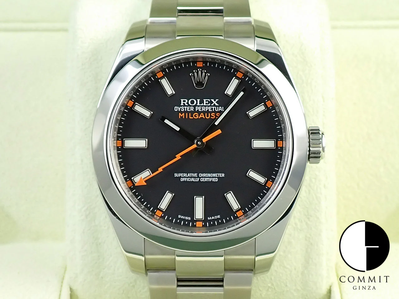 ロレックス ミルガウス Ref.116400 ステンレススチール ブラック文字盤