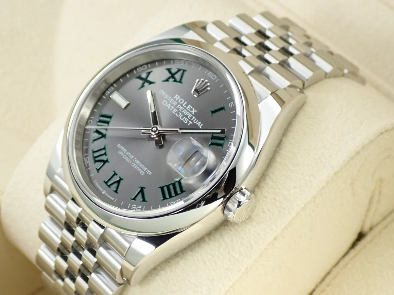 ロレックス デイトジャスト36 Ref.126200 ステンレススチール スレート文字盤 ジュビリーブレスレット - Image 4