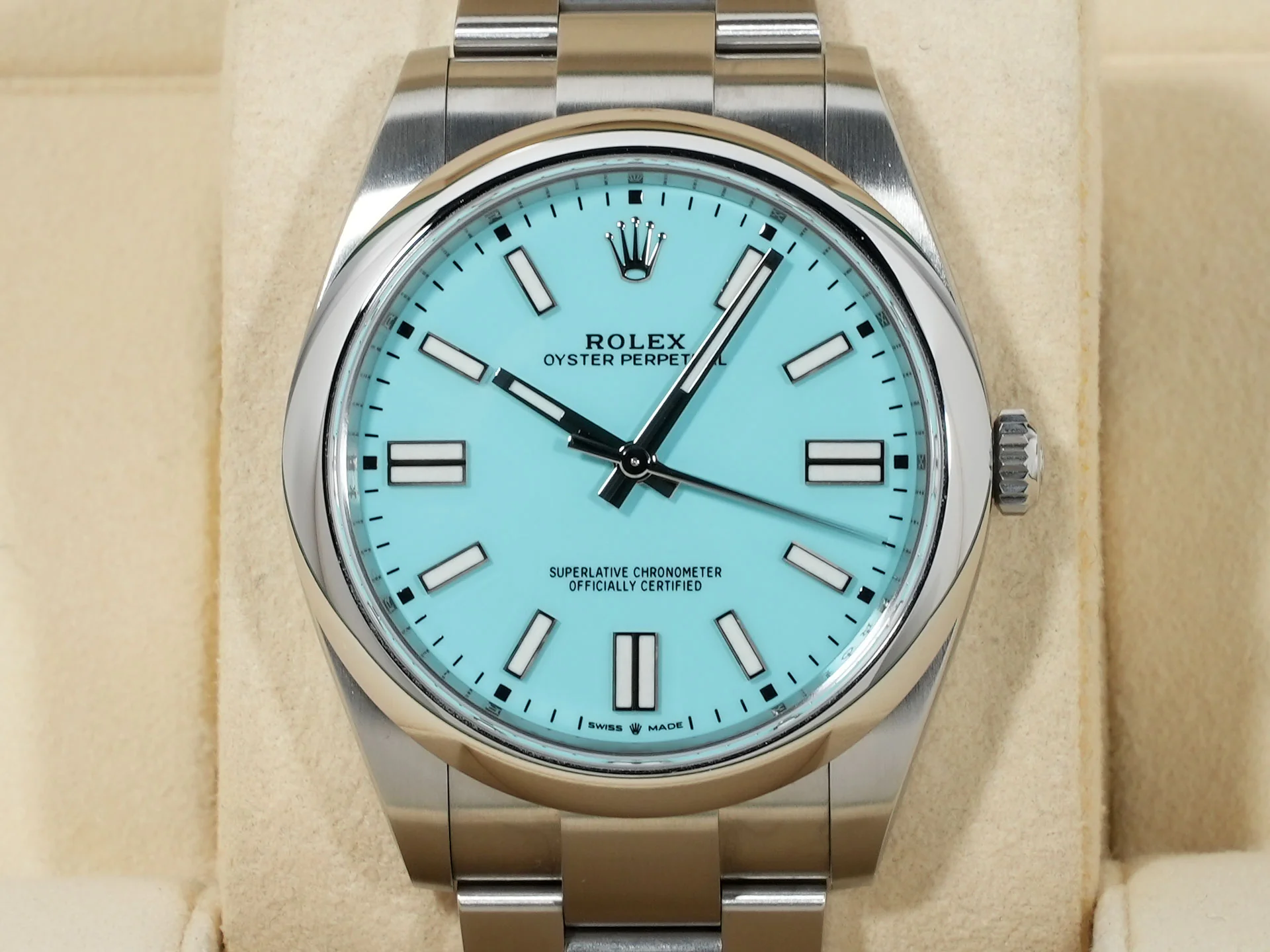ロレックス オイスターパーペチュアル41 Ref.124300 ステンレススチール ターコイズ文字盤 - Image 2