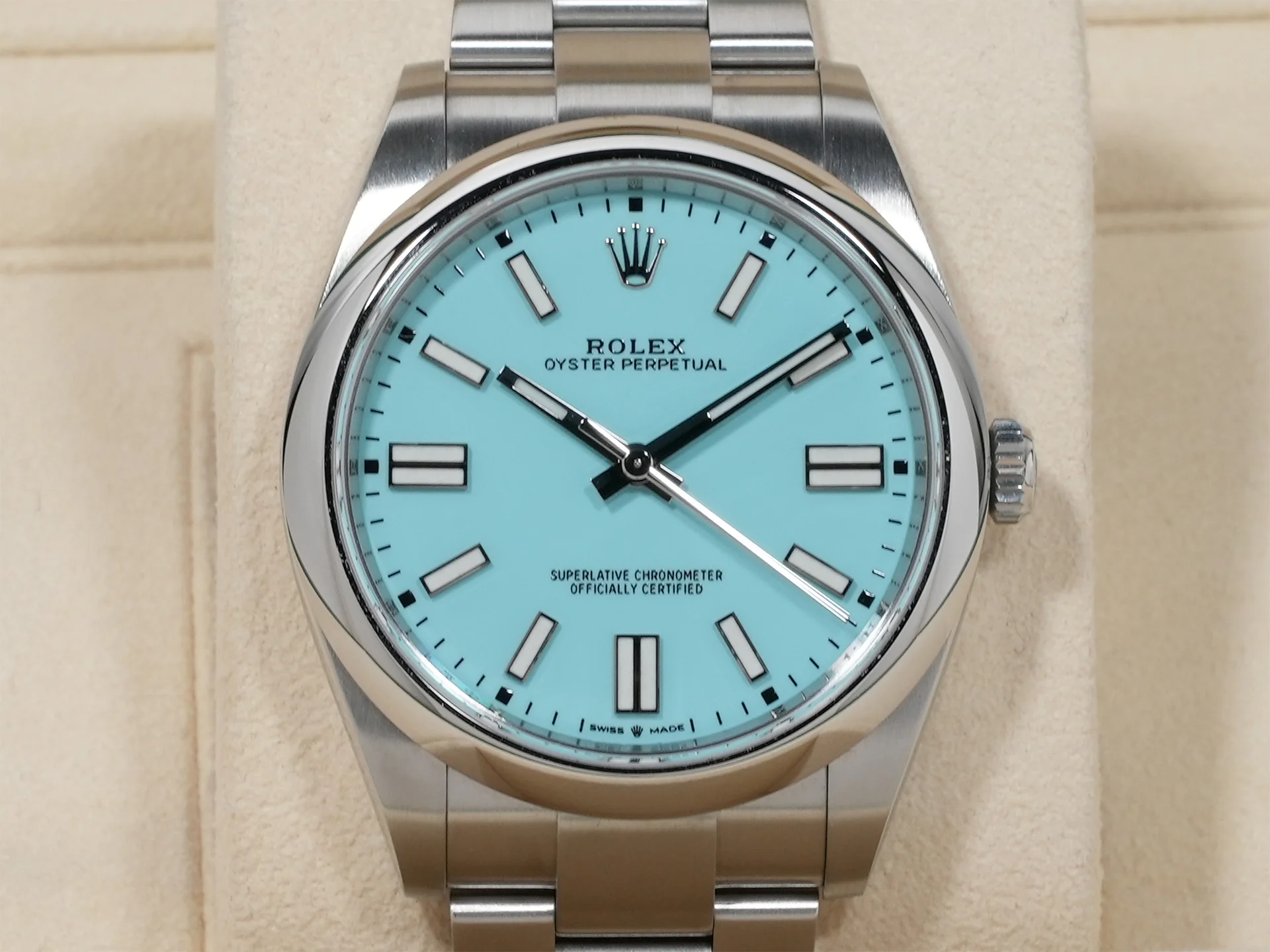 ロレックス オイスターパーペチュアル41 Ref.124300 ステンレススチール ターコイズ文字盤 - Image 2