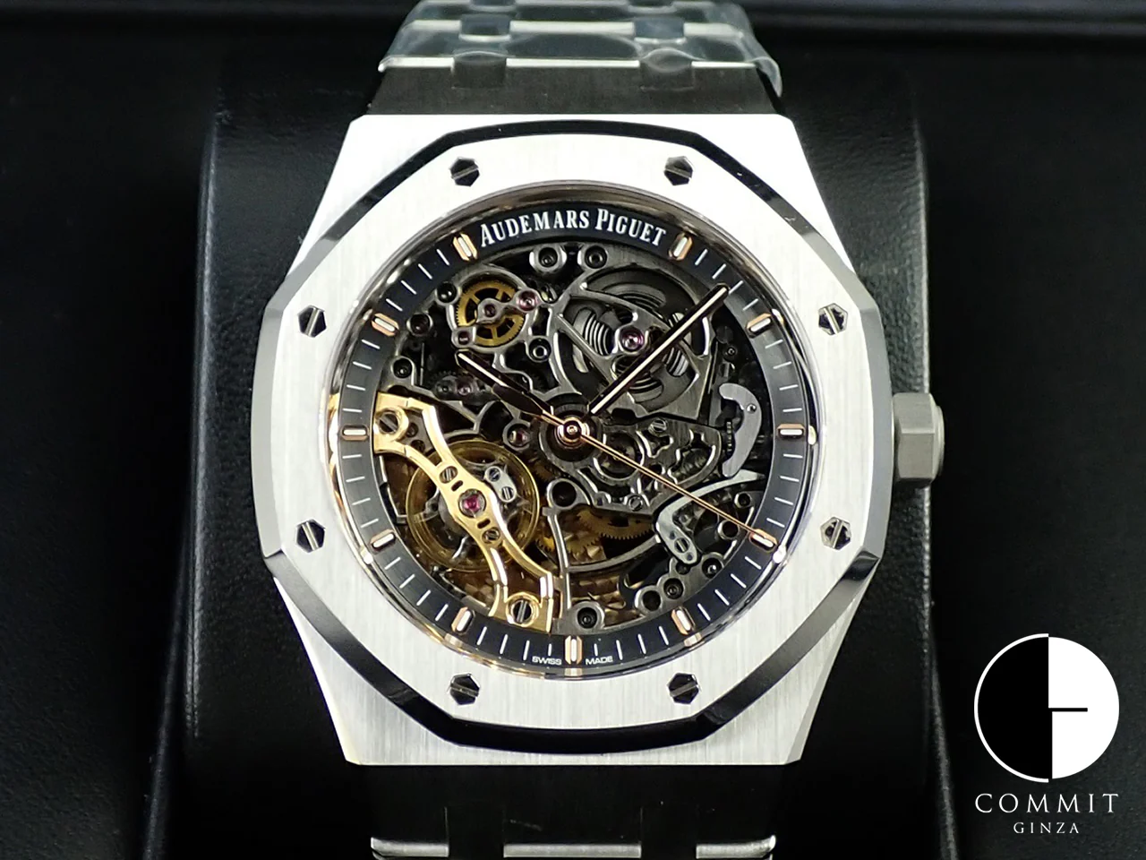 オーデマピゲ ロイヤルオーク ダブル バランスホイール オープンワーク Ref.15407ST.OO.1220ST.01 ステンレススチール スケルトン文字盤