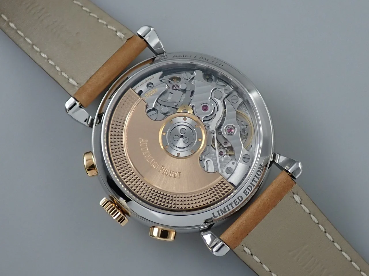 オーデマピゲ リマスター 01 クロノグラフ Ref.26595SR.OO.A032VE.01 ステンレススチール/ピンクゴールド イエローゴールドカラー文字盤 - Image 7