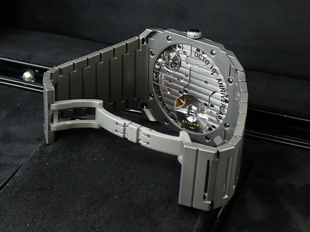 ブルガリ オクト フィニッシモ クロノグラフ GMT Ref.103673 グレー文字盤 極美品 A5005831 - Image 7