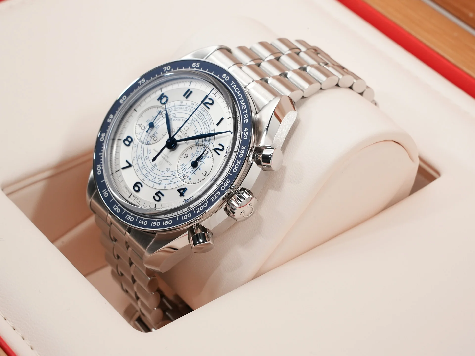 オメガ スピードマスター クロノスコープ コーアクシャル マスター クロノメーター クロノグラフ 43MM Ref.329.30.43.51.02.001 シルバー文字盤 美品 a59h8s2z - Image 4
