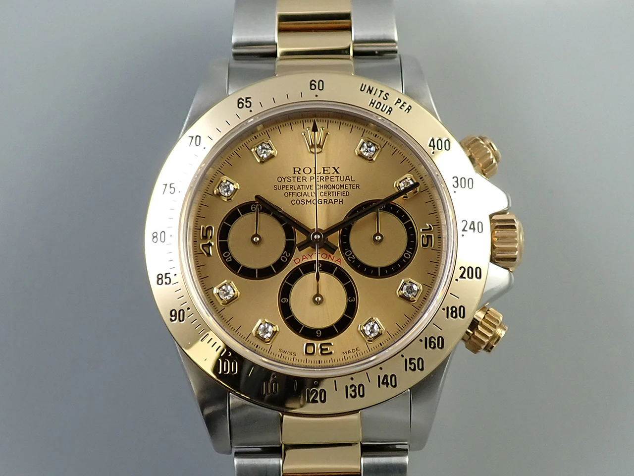 ロレックス デイトナ エルプリメロ Ref.16523G ステンレススチール/イエローゴールド シャンパン×8Pダイヤ文字盤 - Image 2
