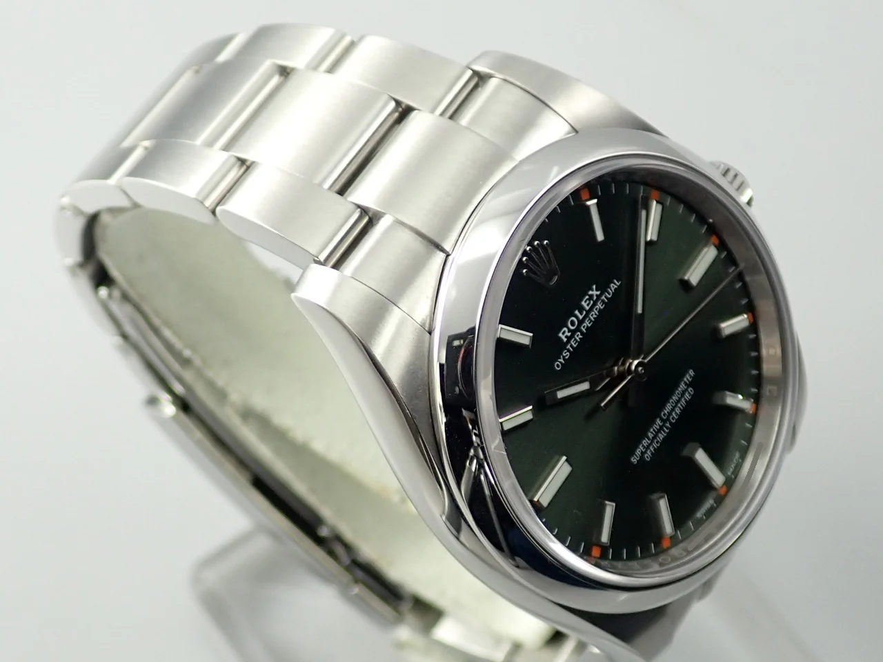 ロレックス オイスターパーペチュアル34 Ref.114200 ステンレススチール オリーブグリーン文字盤 - Image 5