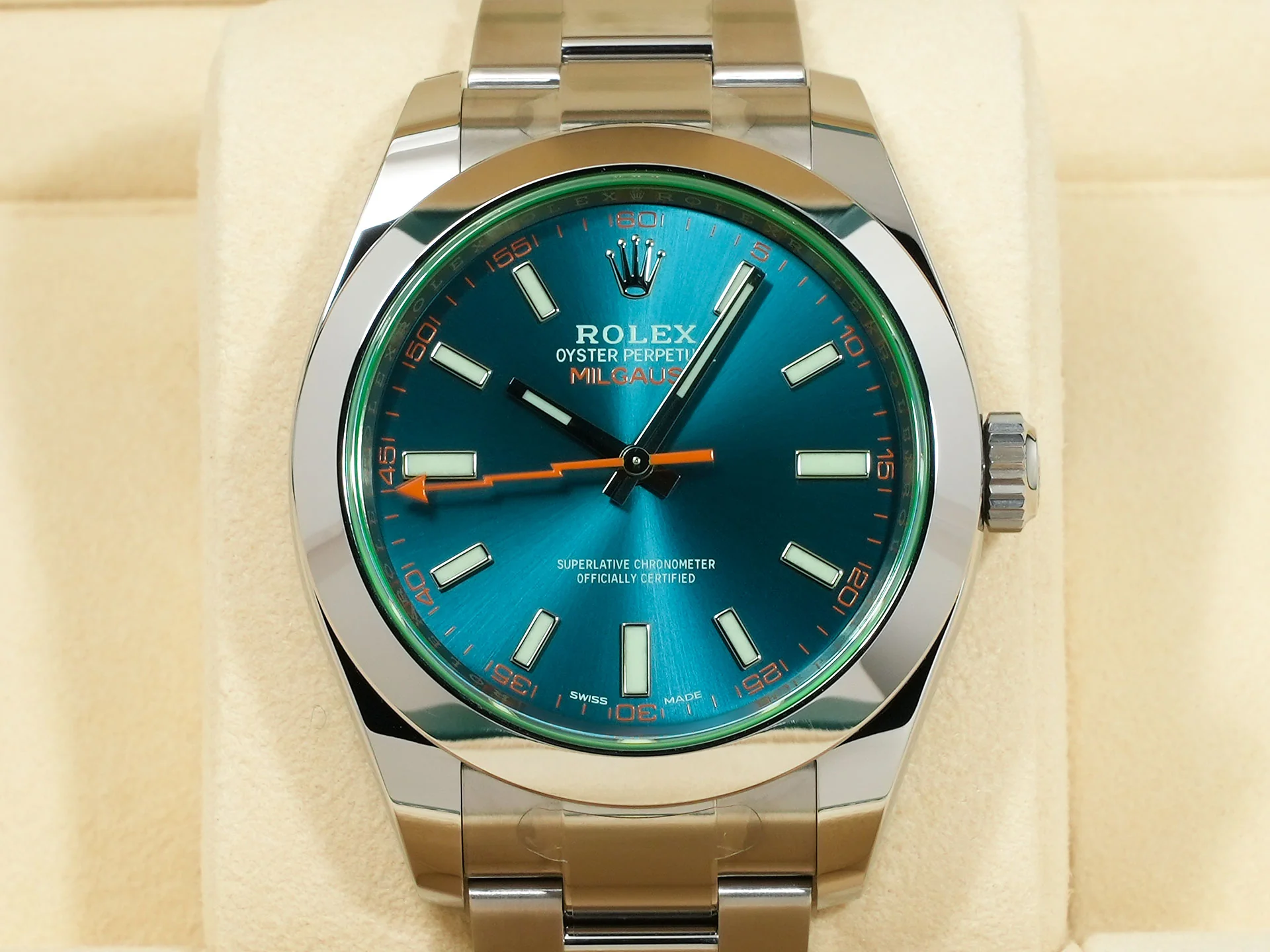 ロレックス ミルガウス Ref.116400GV ステンレススチール Zブルー文字盤 - Image 2