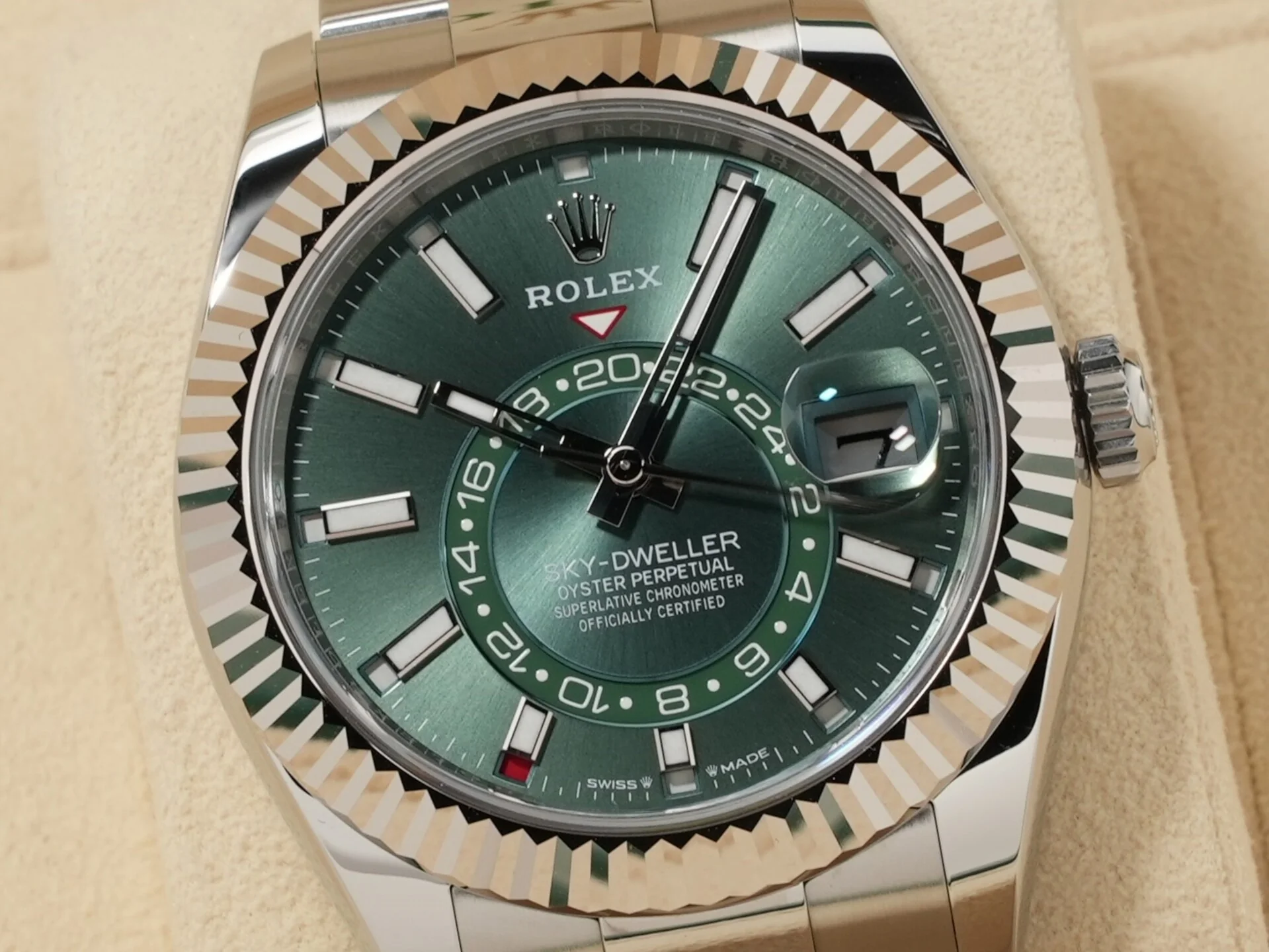 ロレックス スカイドゥエラー Ref.336934 ステンレススチール/ホワイトゴールド ミントグリーン文字盤 オイスターブレスレット - Image 3