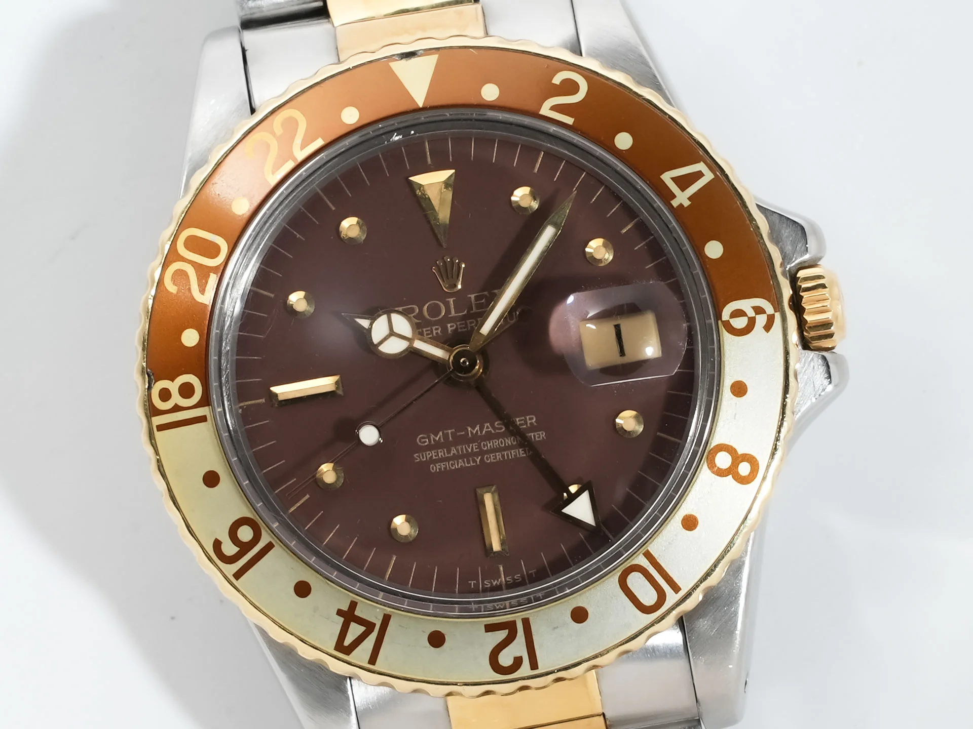 ロレックス GMTマスター Ref.1675/3 ステンレススチール/イエローゴールド ブラウン文字盤 オイスターブレスレット - Image 3