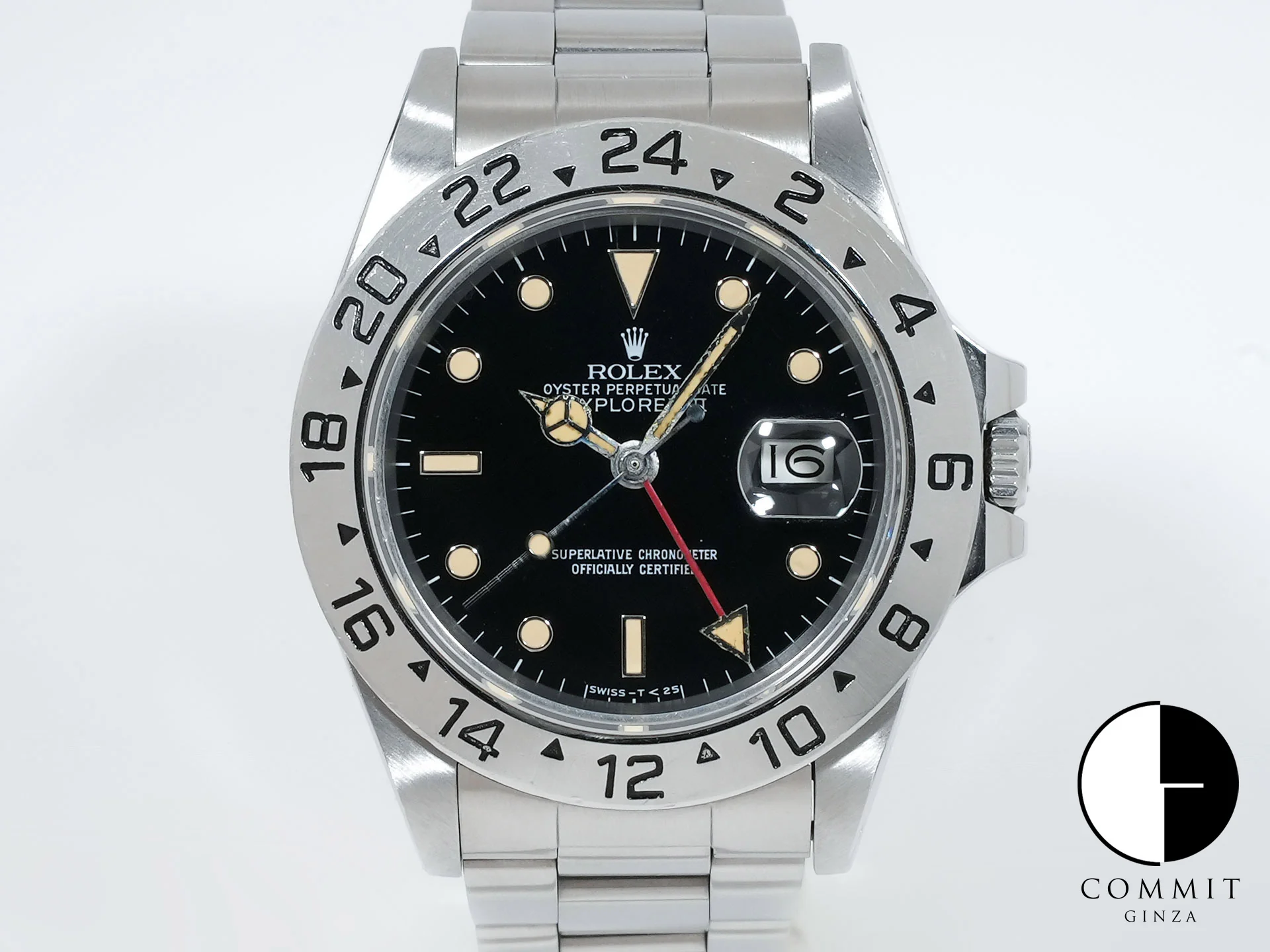 ロレックス エクスプローラーII Ref.16550 ステンレススチール ブラック文字盤 オイスターブレスレット 中古 bsdqwqqt