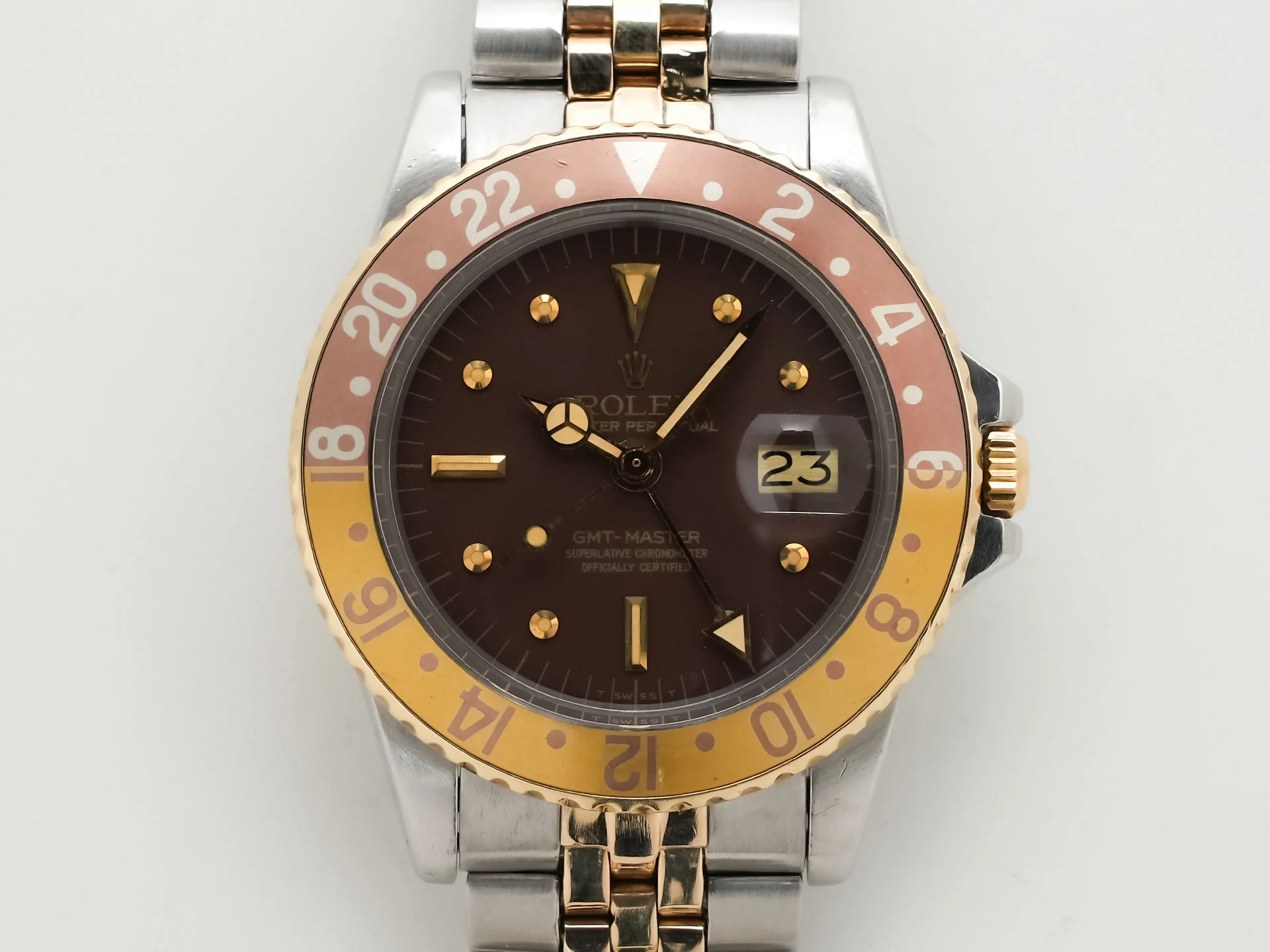 ロレックス GMTマスター Ref.1675/3 ステンレススチール/イエローゴールド ブラウン文字盤 ジュビリーブレスレット - Image 2