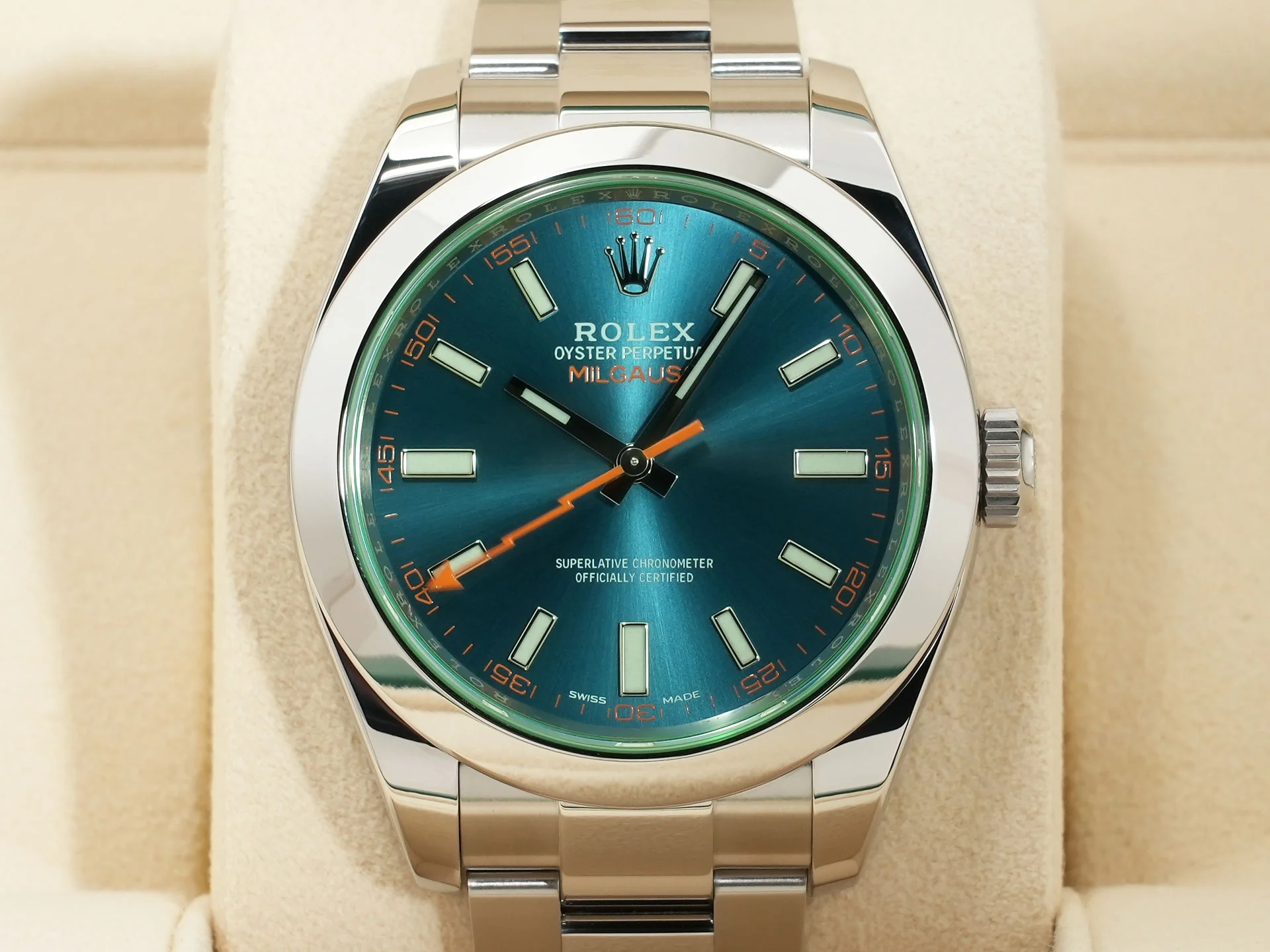 ロレックス ミルガウス Ref.116400GV ステンレススチール Zブルー文字盤 - Image 2