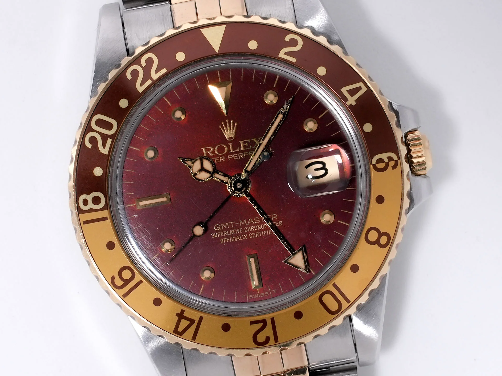 ロレックス GMTマスター Ref.16753 ステンレススチール/イエローゴールド ブラウン文字盤 ジュビリーブレスレット - Image 3