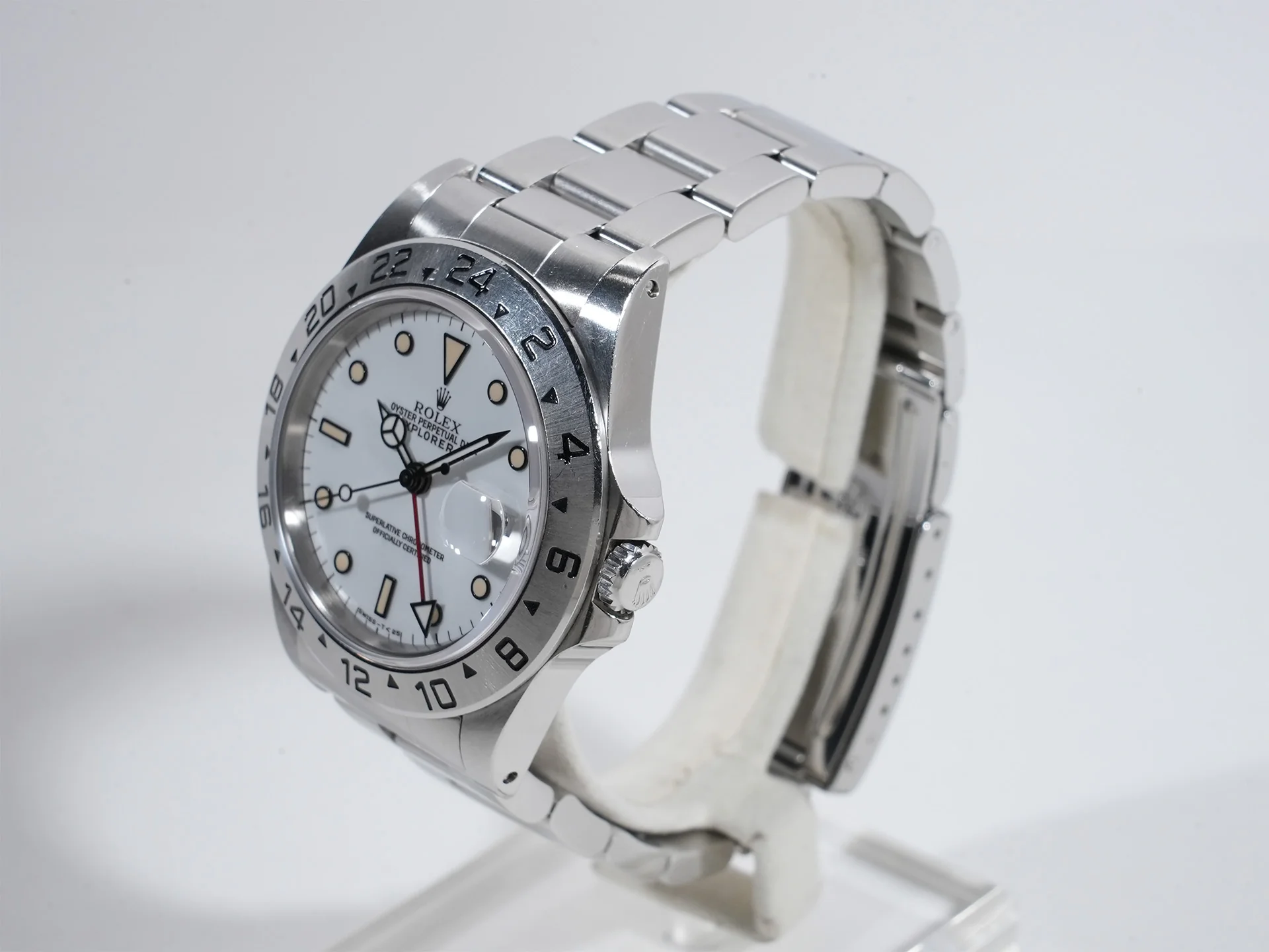 ロレックス エクスプローラーII Ref.16570 ステンレススチール ホワイト文字盤 オイスターブレスレット 中古 cvpa8n9m - Image 4