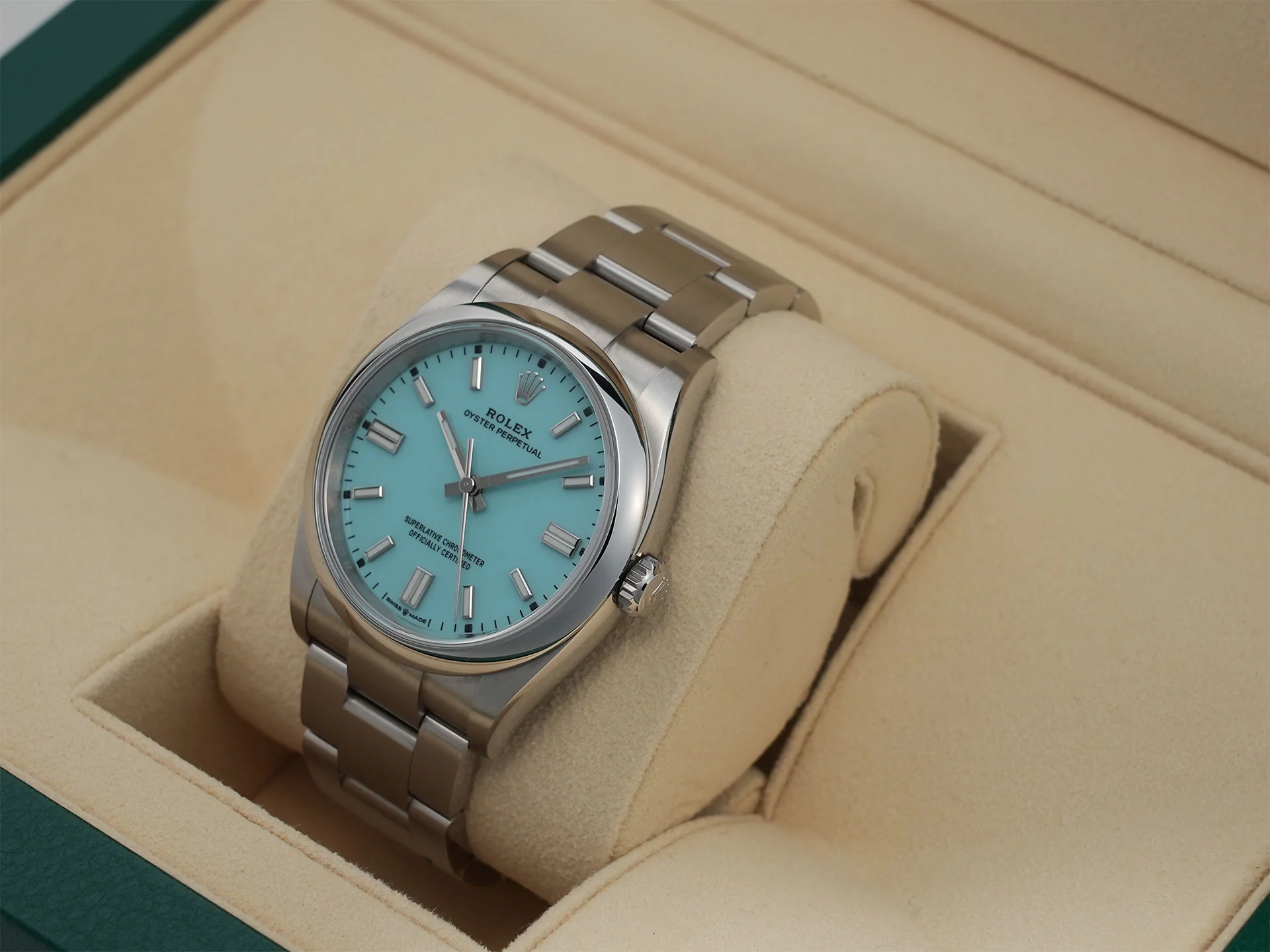 ロレックス オイスターパーペチュアル36 Ref.126000 ステンレススチール ターコイズ文字盤 - Image 4