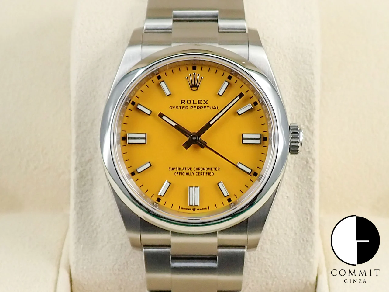ロレックス オイスターパーペチュアル36 Ref.126000 ステンレススチール イエロー文字盤