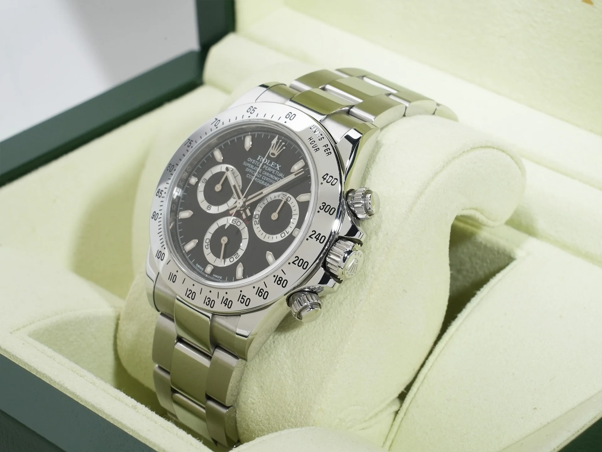 ロレックス デイトナ Ref.116520 ステンレススチール ブラック文字盤 中古 dmmcvjgk - Image 4