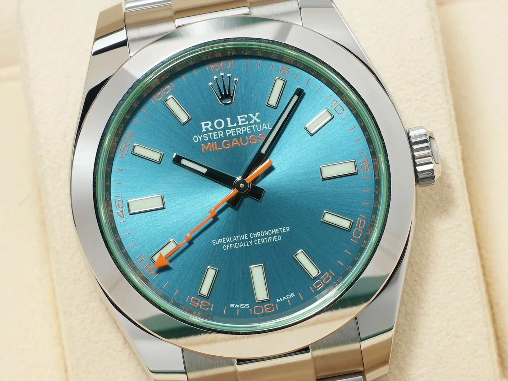 ロレックス ミルガウス Ref.116400GV ステンレススチール Zブルー文字盤 美品 dzaqeram - Image 3