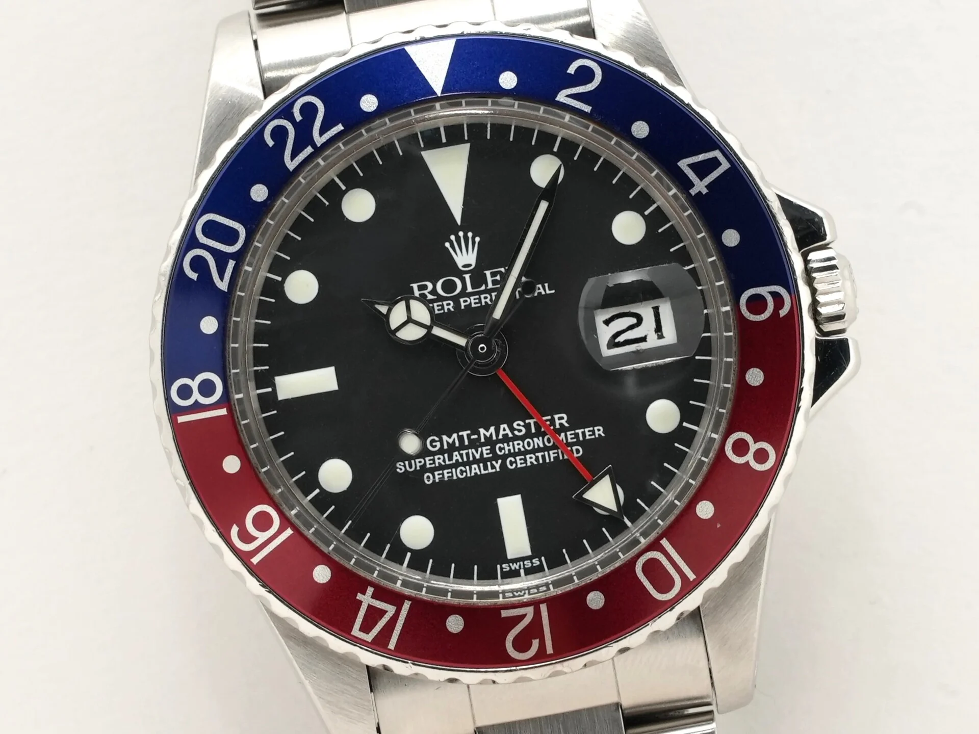 ロレックス GMTマスター Ref.1675 ステンレススチール ブラック文字盤 オイスターブレスレット - Image 3