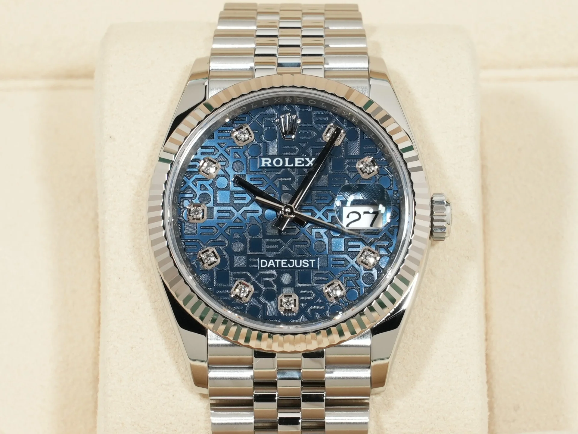 ロレックス デイトジャスト36 Ref.126234G ステンレススチール/ホワイトゴールド ブルーホリコンピューター文字盤 ジュビリーブレスレット 美中古 e5gnahrc - Image 2
