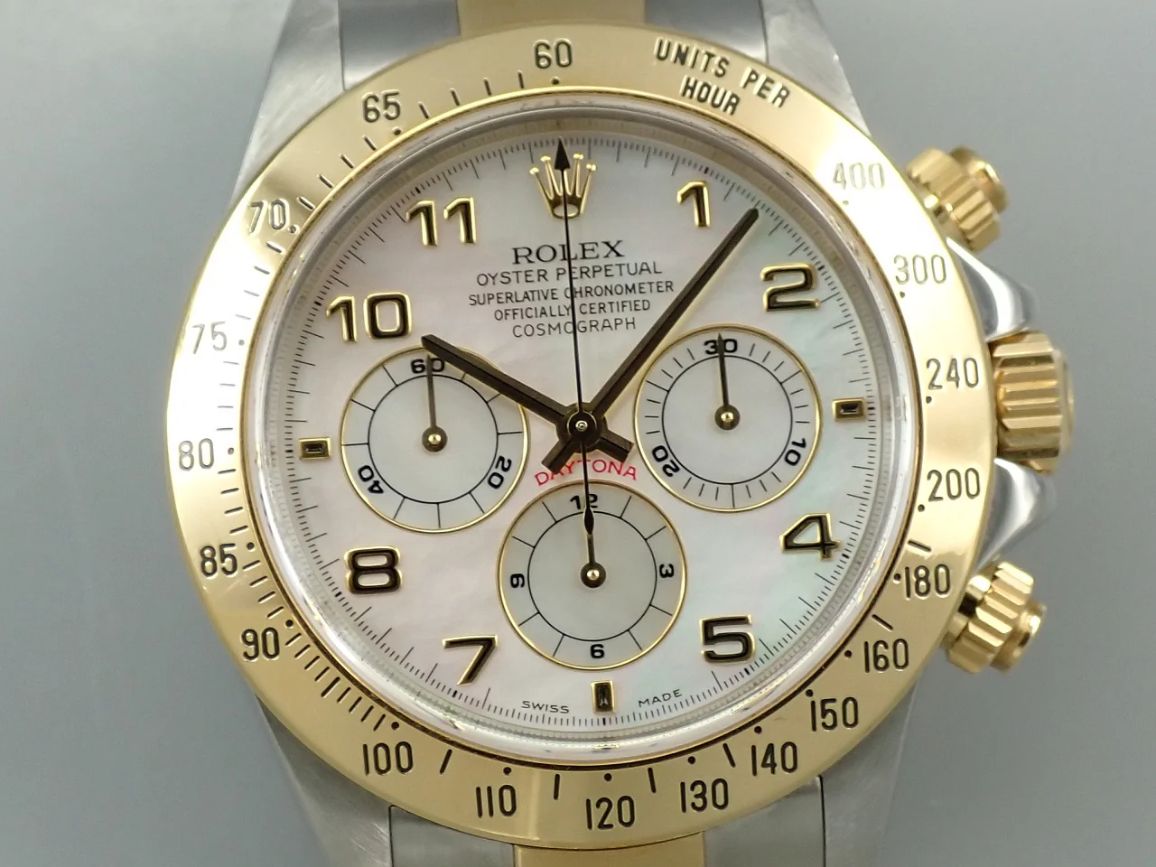 ロレックス デイトナ エルプリメロ Ref.16523NA ステンレススチール/イエローゴールド ホワイトシェルアラビア文字盤 - Image 3