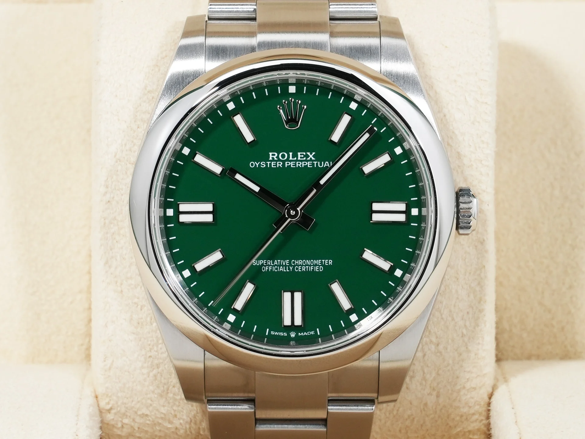 ロレックス オイスターパーペチュアル41 Ref.124300 ステンレススチール グリーン文字盤 美中古 f85iv3wh - Image 2
