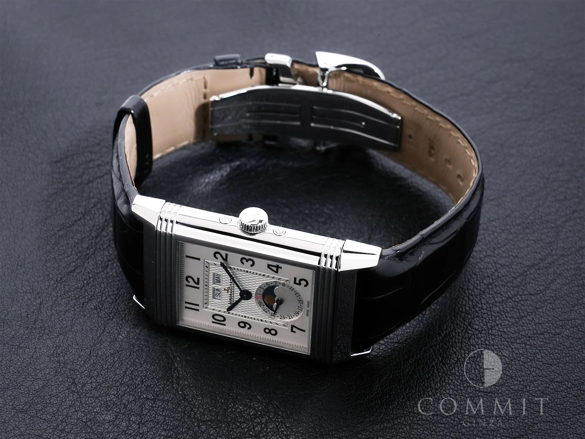 ジャガールクルト グランドレベルソ カレンダー Ref.Q3758420 SS シルバー文字盤 美品 fktks9np - Image 11