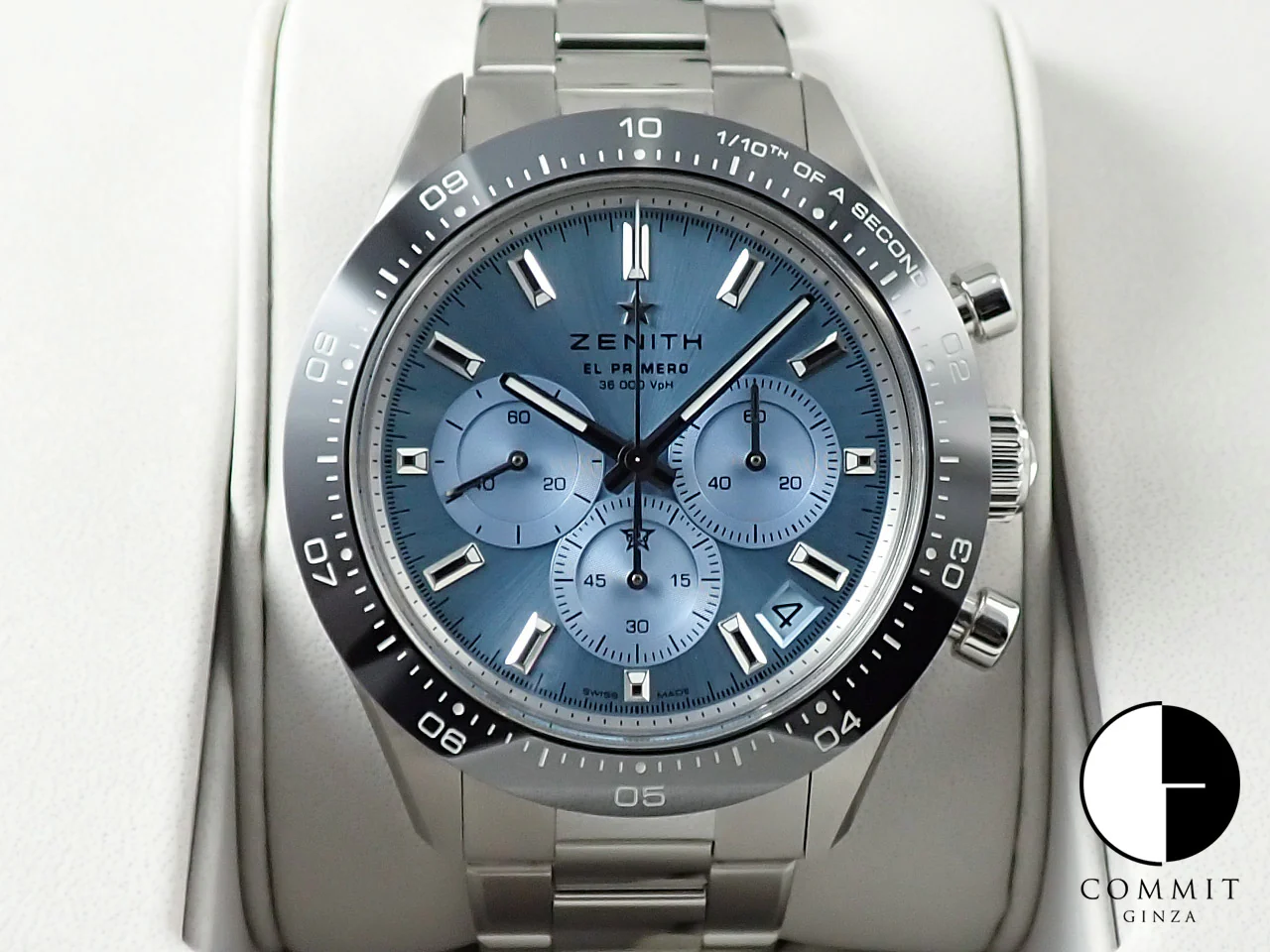ゼニス クロノマスター スポーツ ヨシダ スペシャル エディション Ref.03.3105.3600/52.M3100 アクアブルー文字盤 未使用 FTF8Z135